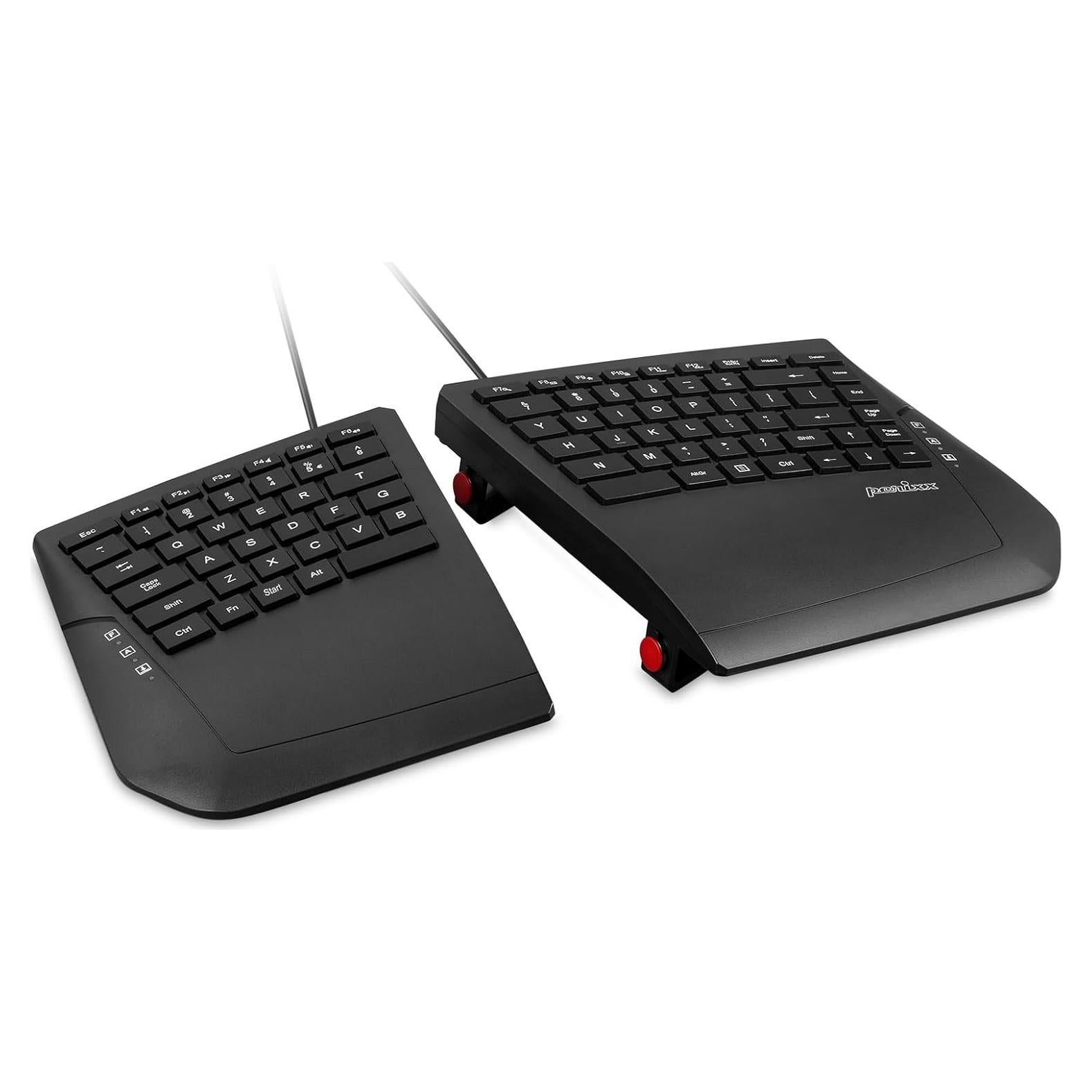 Teclado Ergonómico Perixx PERIBOARD-524B con Cable - Negro