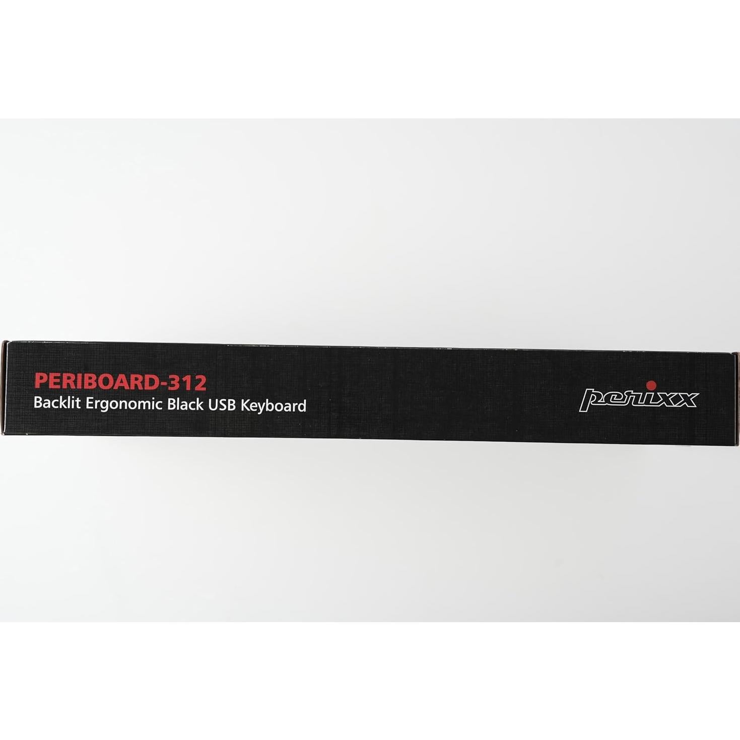 Teclado Ergonómico Perixx PERIBOARD-312 Retroiluminado USB 2 Puertos