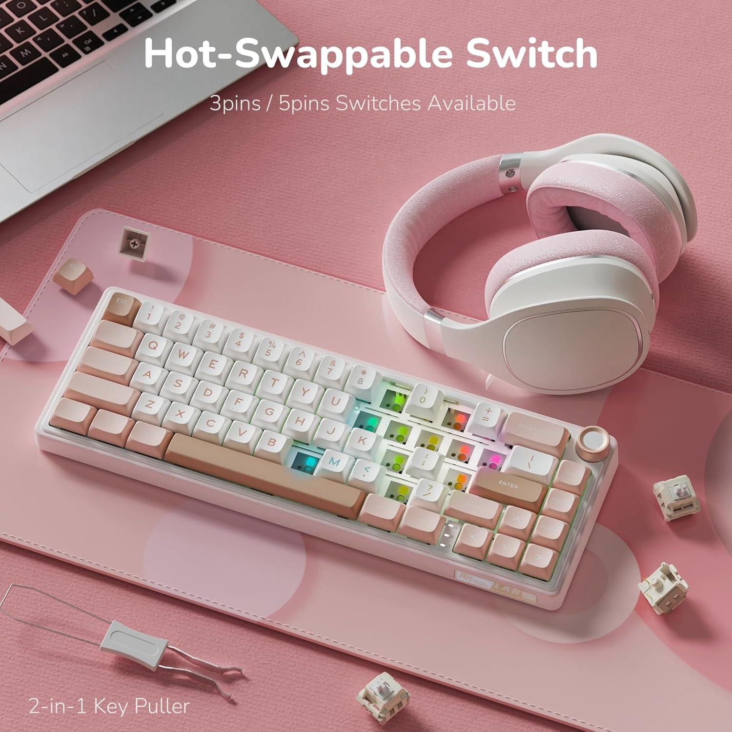 Teclado Mecánico RK Royal Kludge R65 60% RGB Gasket PBT