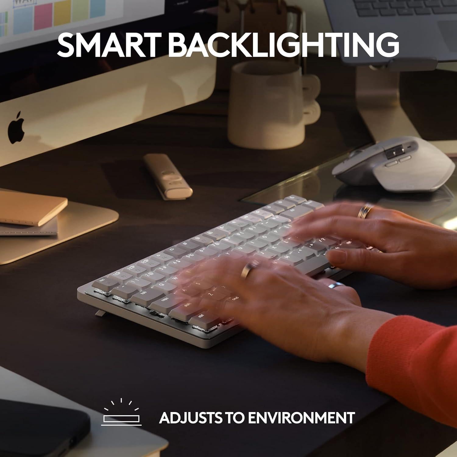 Teclado Inalámbrico Logitech MX Mechanical Mini para Mac - Gris Pálido