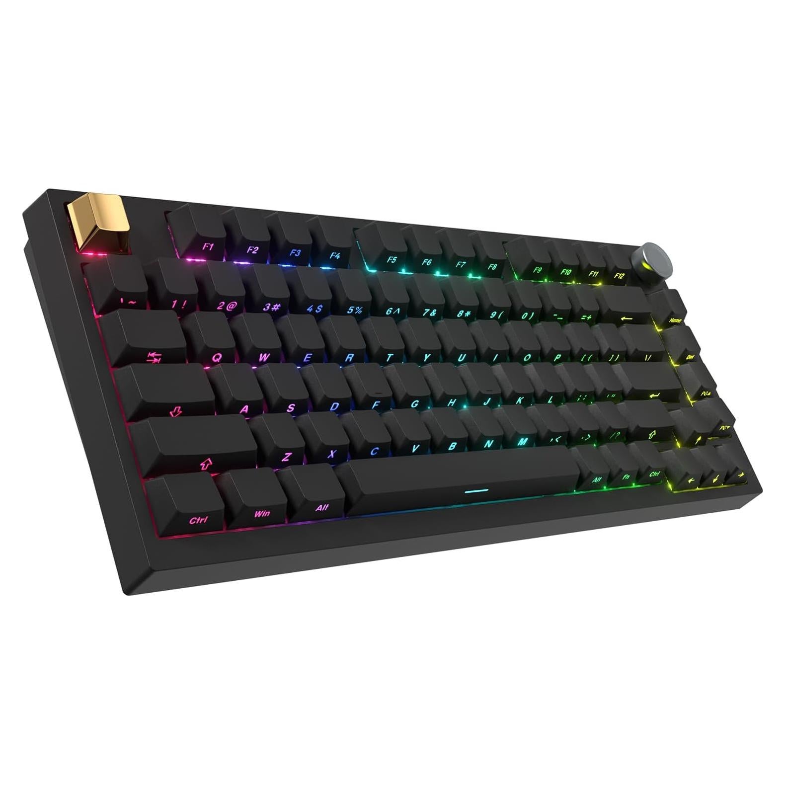 Teclado Mecánico Inalámbrico COSTOM WK75 RGB 75% - Negro