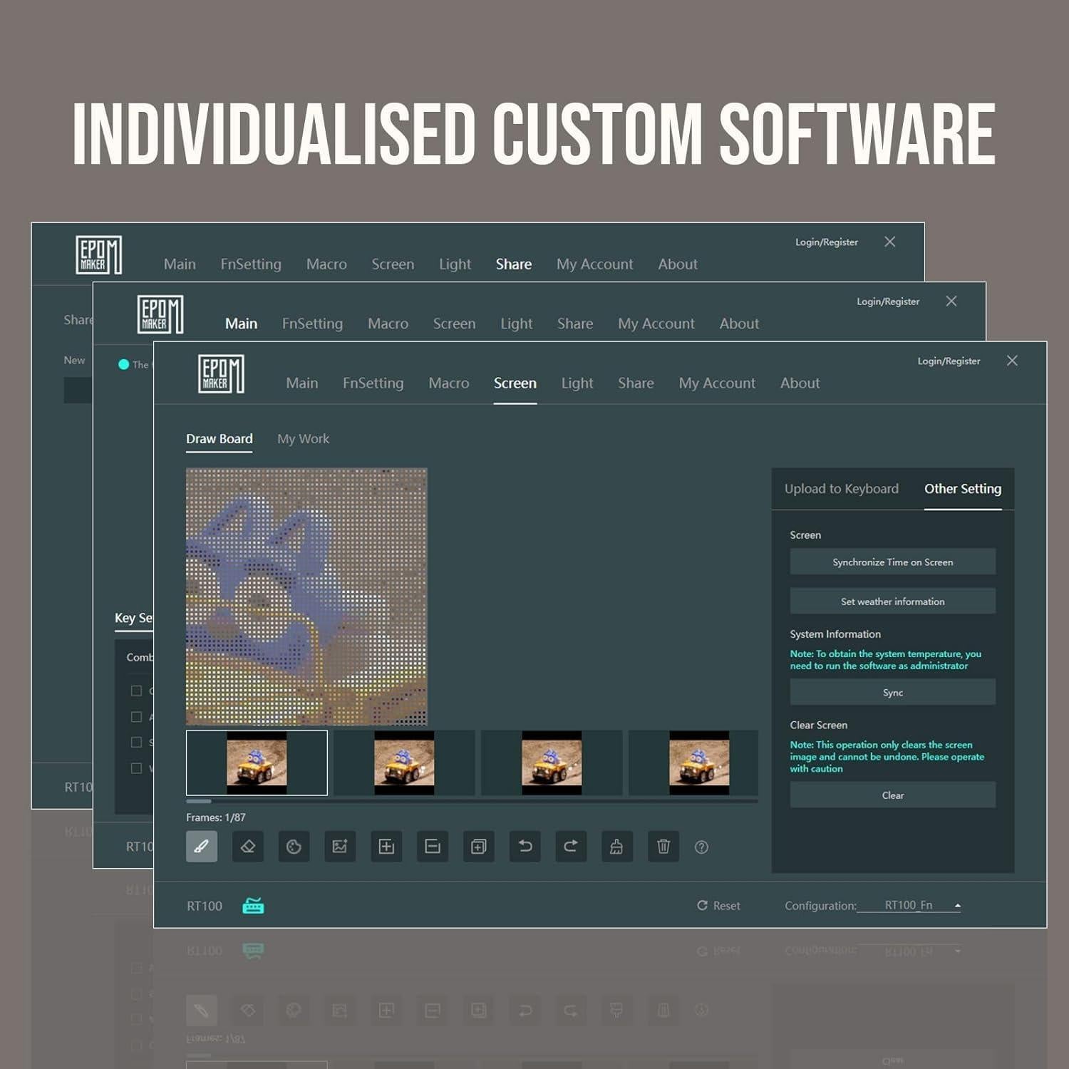 Teclado Mecánico EPOMAKER RT100 97 Teclas Gasket BT5.0