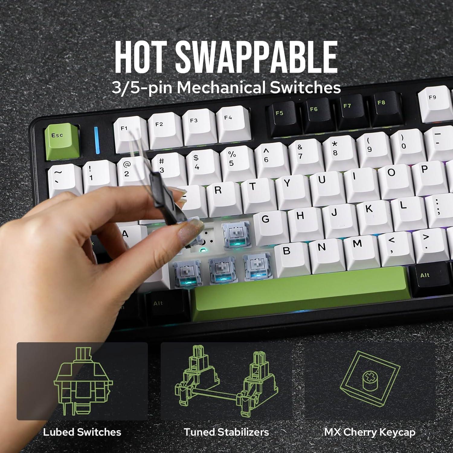 Teclado Inalámbrico EPOMAKER F99 PRO 8000mAh RGB para Juegos