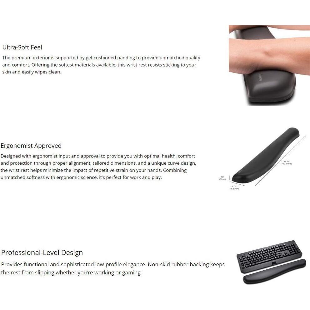 Reposa Muñecas Ergonómico Kensington K52798WW para Teclados