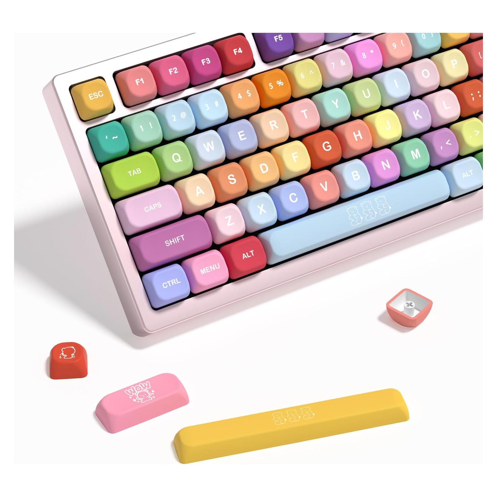 Conjunto de Teclas KBDiy YUS-KOA Ositos de Goma PBT 139 Unidades