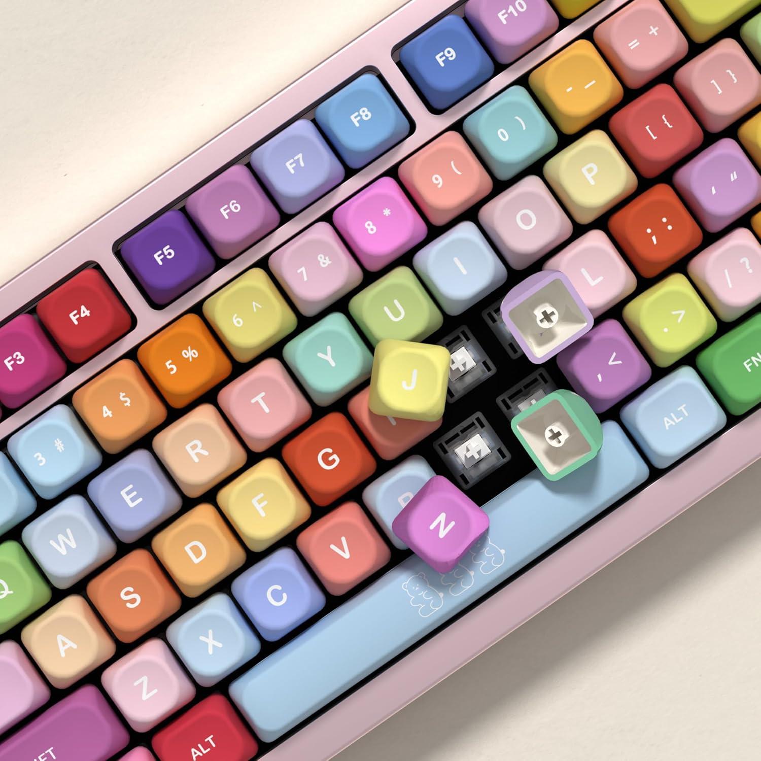 Conjunto de Teclas KBDiy YUS-KOA Ositos de Goma PBT 139 Unidades