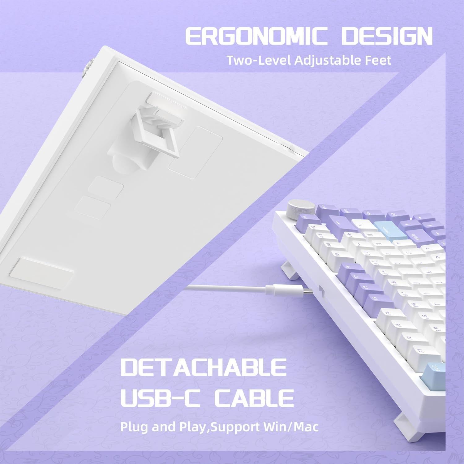 Teclado Mecánico Gaming AJAZZ AK820 75% USB-C RGB Personalizable