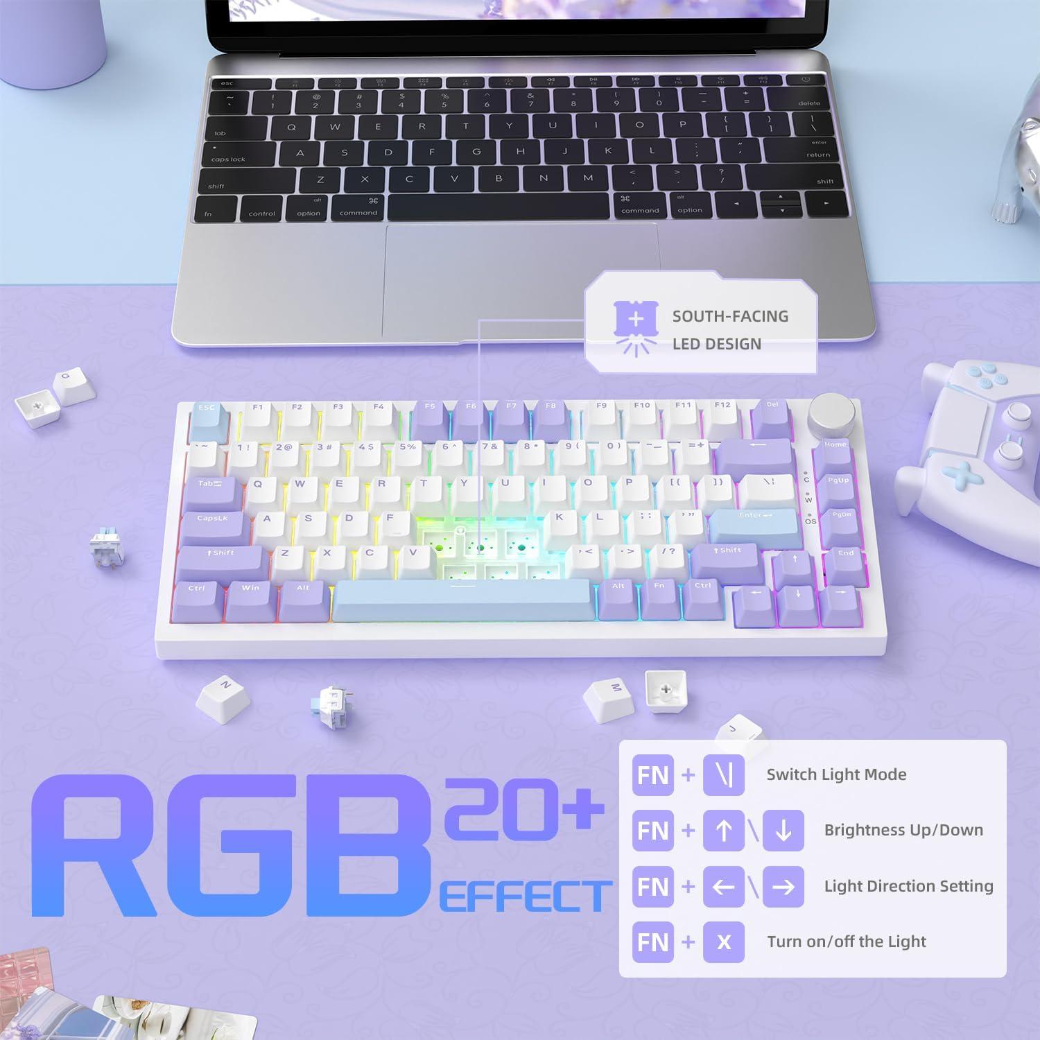 Teclado Mecánico Gaming AJAZZ AK820 75% USB-C RGB Personalizable