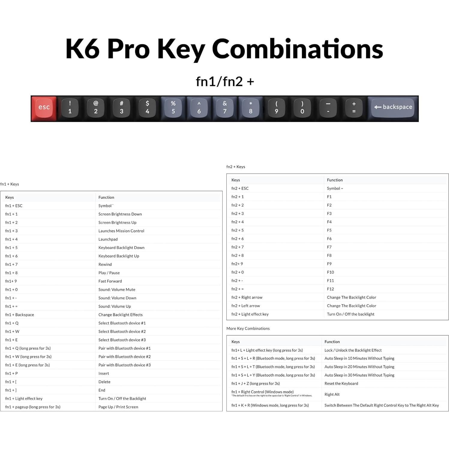 Teclado Mecánico Inalámbrico Keychron K6 Pro RGB 65%