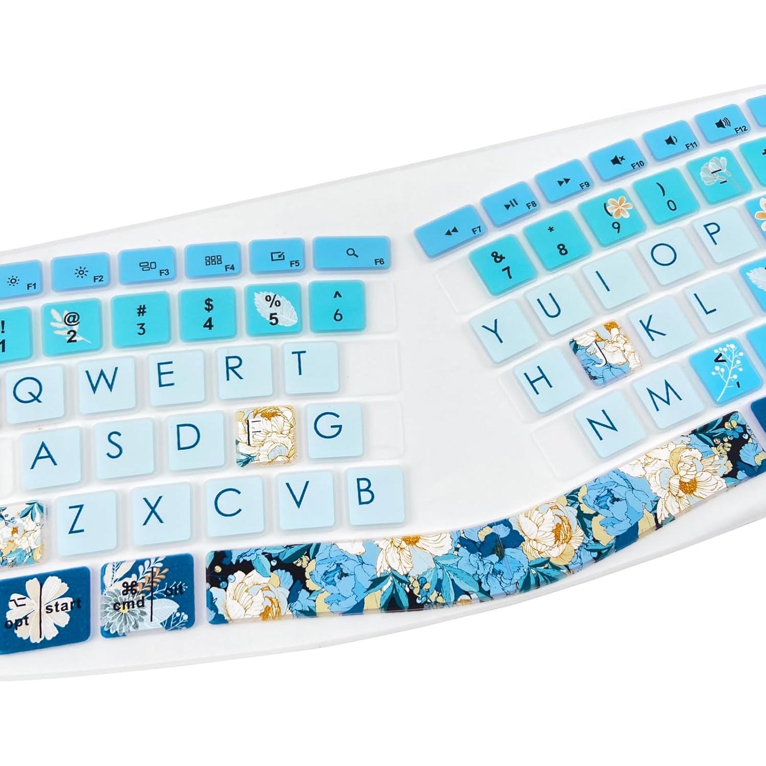 Cubierta de Teclado de Silicona WSLUCKO para Logitech Ergo K860