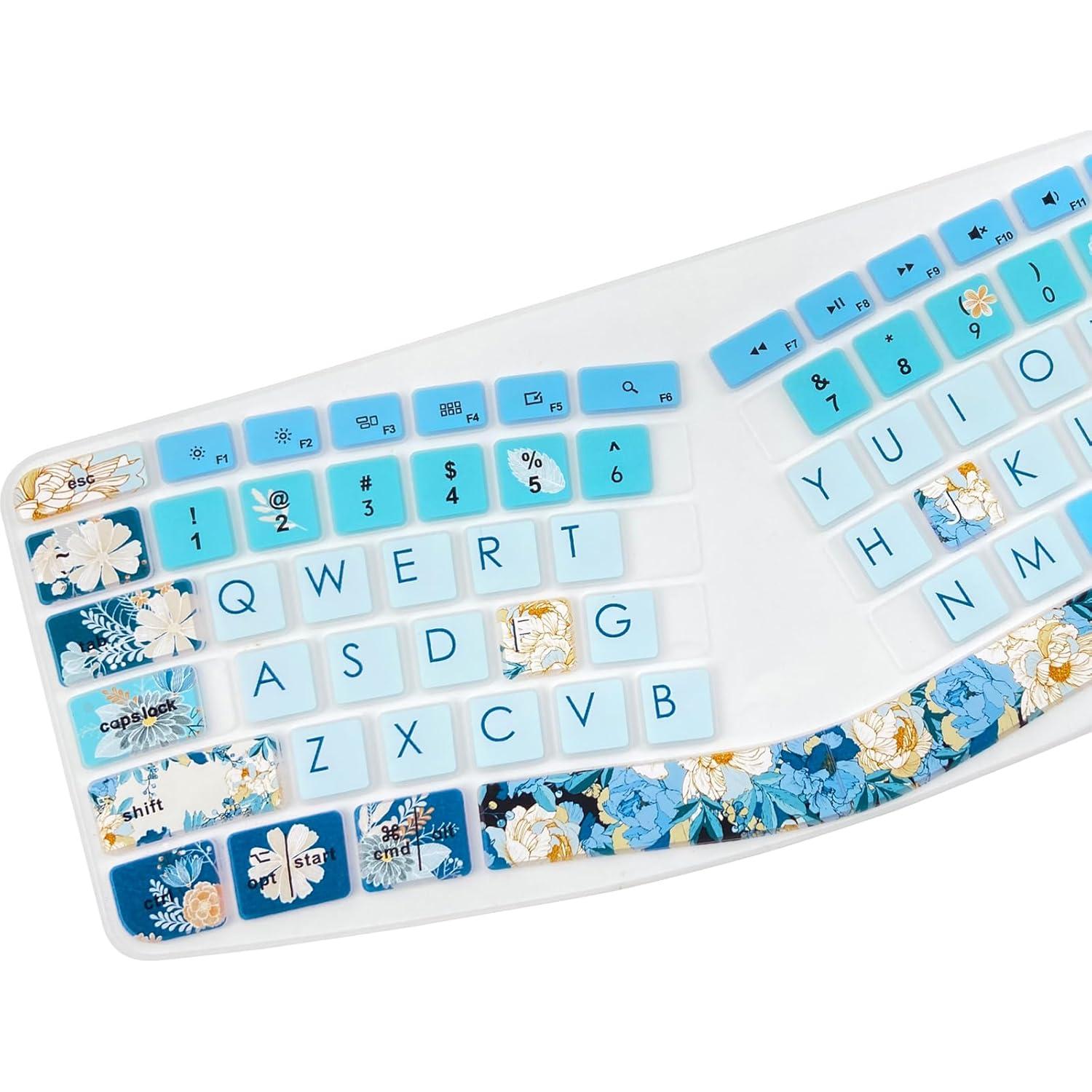 Cubierta de Teclado de Silicona WSLUCKO para Logitech Ergo K860