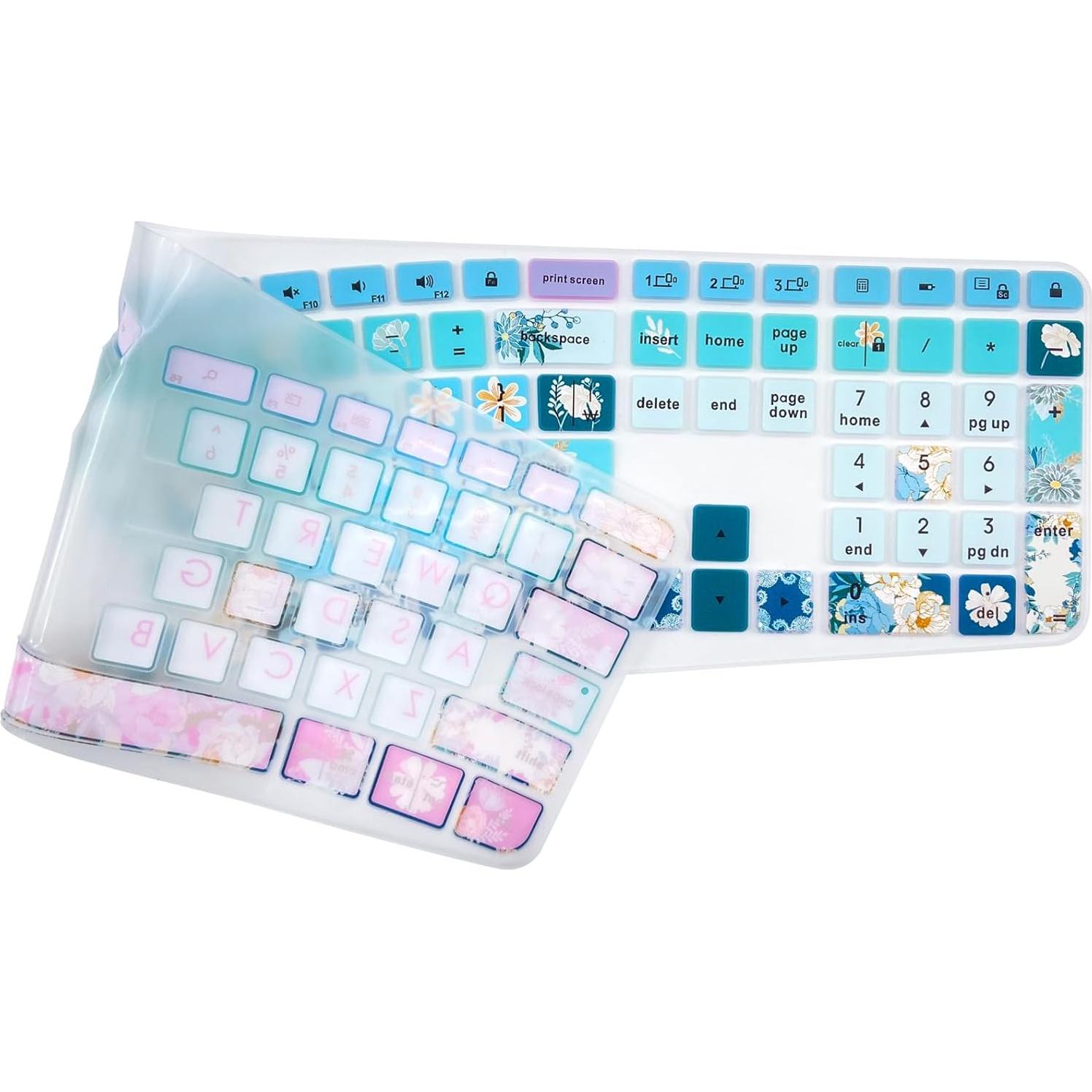 Cubierta de Teclado de Silicona WSLUCKO para Logitech Ergo K860