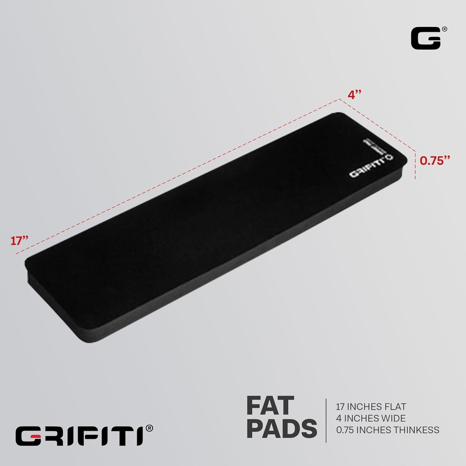 Reposamuñecas Grifiti Fat Pad 43 cm Negro Ergonómico