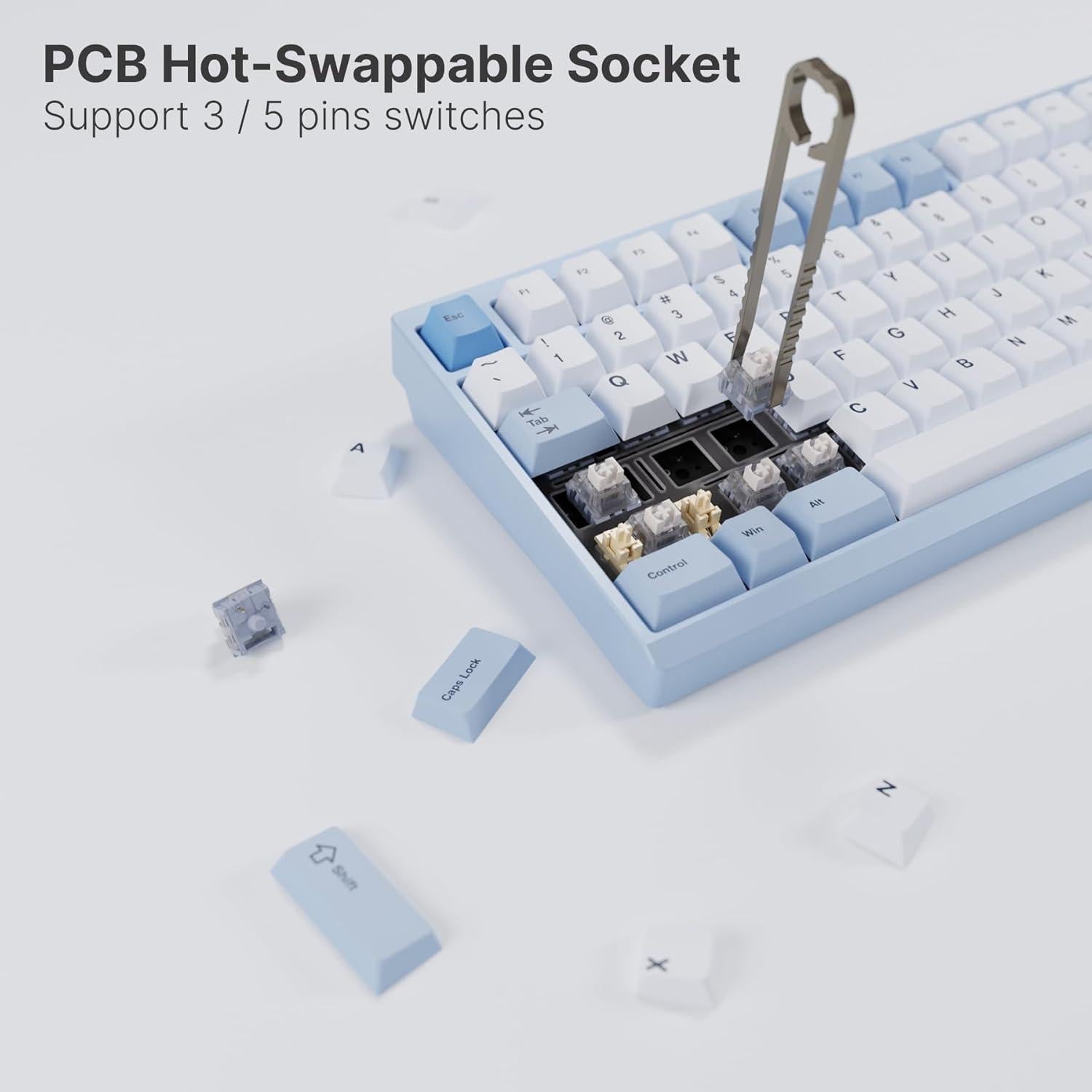 Teclado Mecánico Chilkey ND TKL Inalámbrico Aluminio 87 Teclas