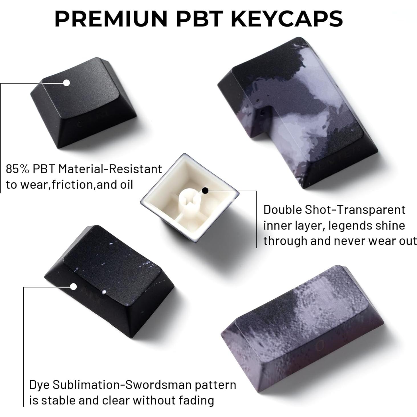 Juego de Teclas PBT Guerrero XVX para Teclados Mecánicos 134 Piezas