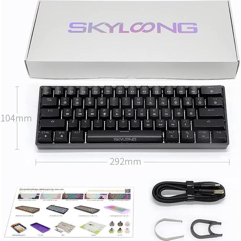 Teclado Mecánico SKYLOONG GK61 61 Teclas RGB Portátil