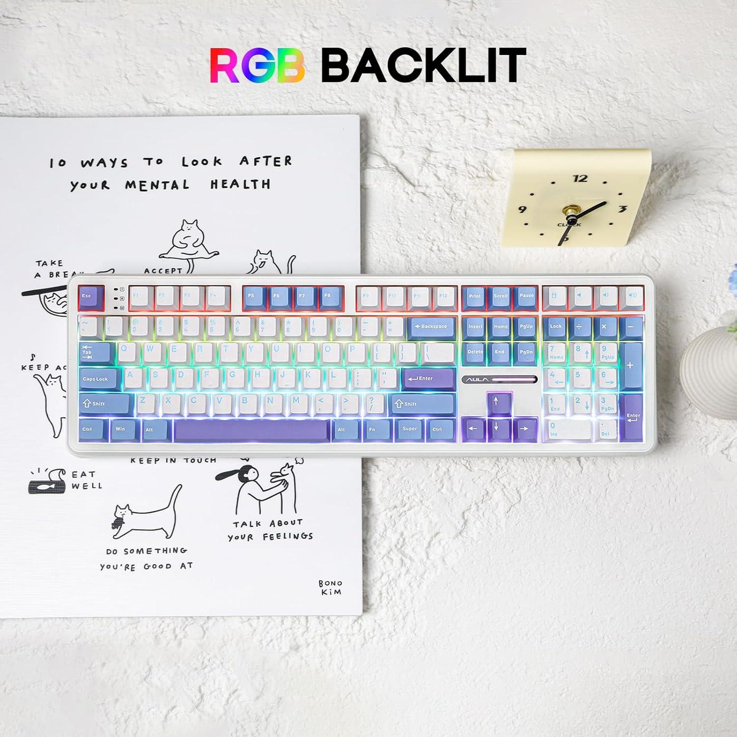 Teclado Mecánico Inalámbrico EPOMAKER F108 RGB 108 Teclas