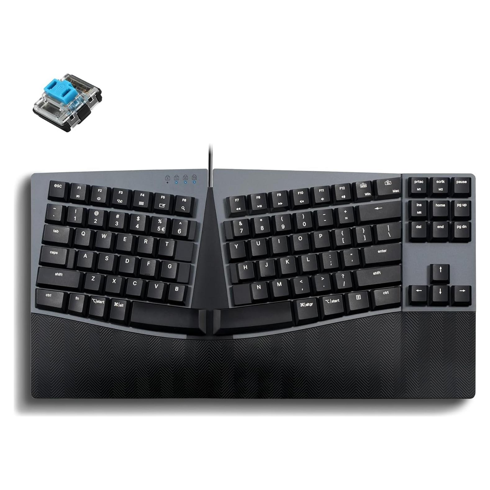 Teclado Mecánico Compacto Ergonómico Perixx PB-335 con Cable