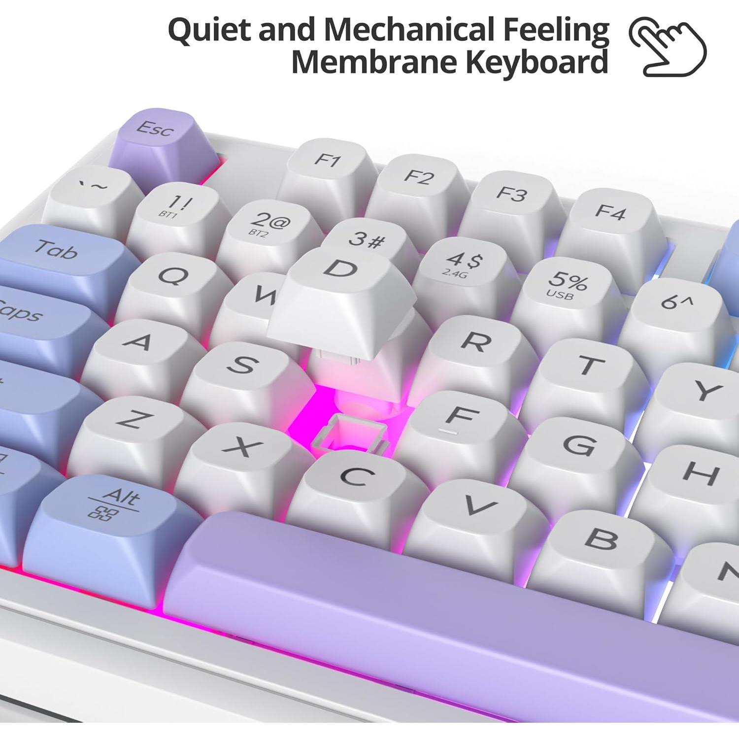 Teclado Inalámbrico Silencioso Fogruaden 96% con Teclado Numérico