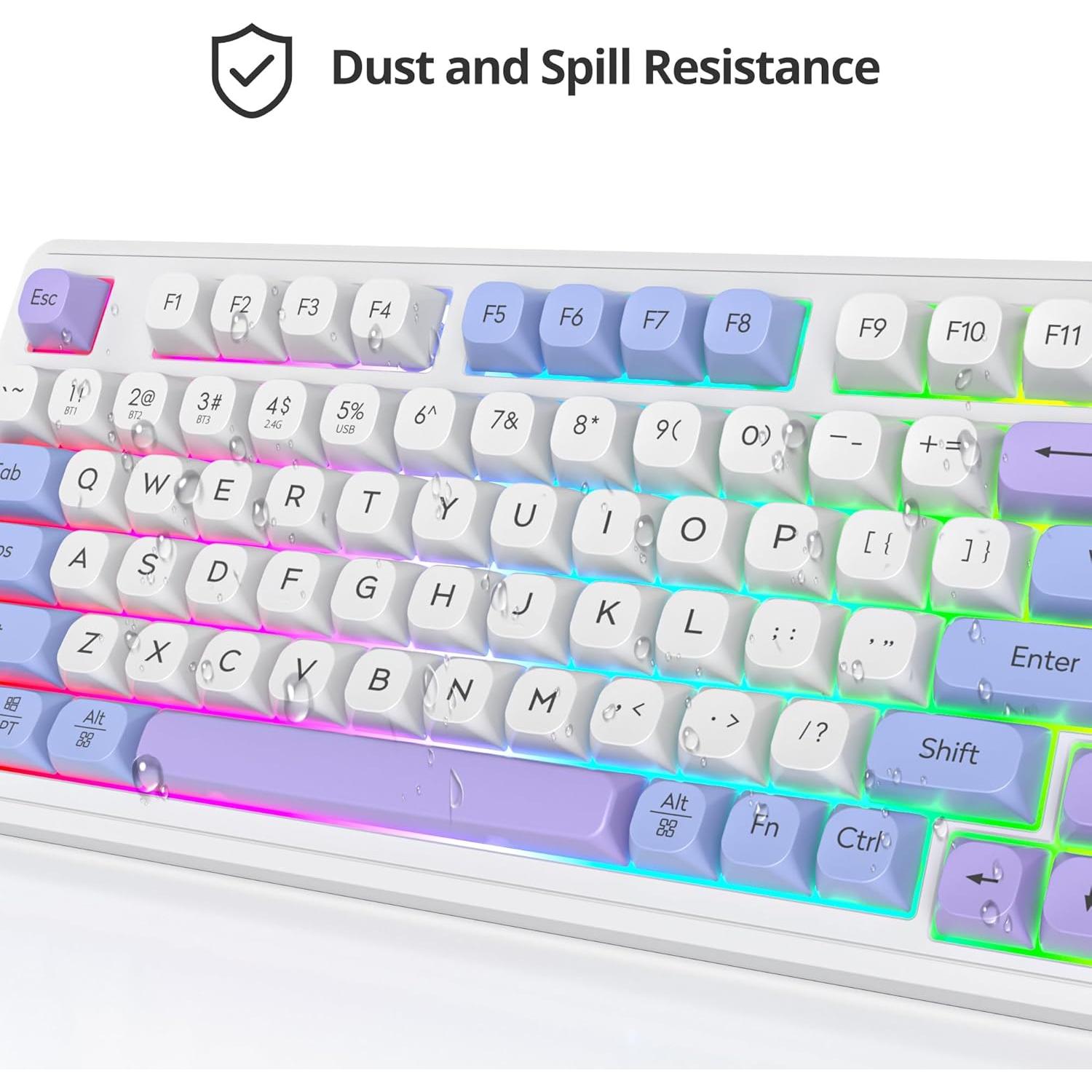 Teclado Inalámbrico Silencioso Fogruaden 96% con Teclado Numérico