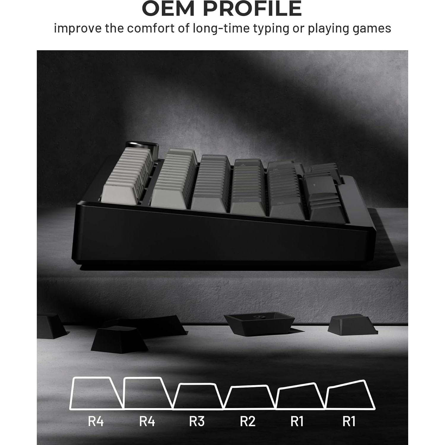 Juego de Teclas Personalizadas PBT Doubleshot SDYZ 134 Teclas Gris