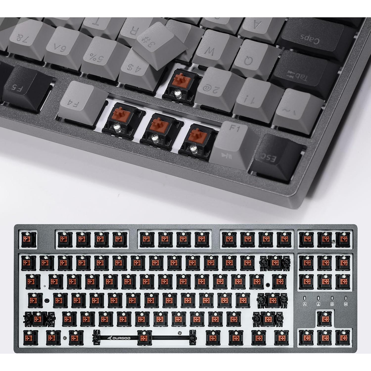 Teclado Mecánico Durgod K320 TKL Retroiluminado Blanco
