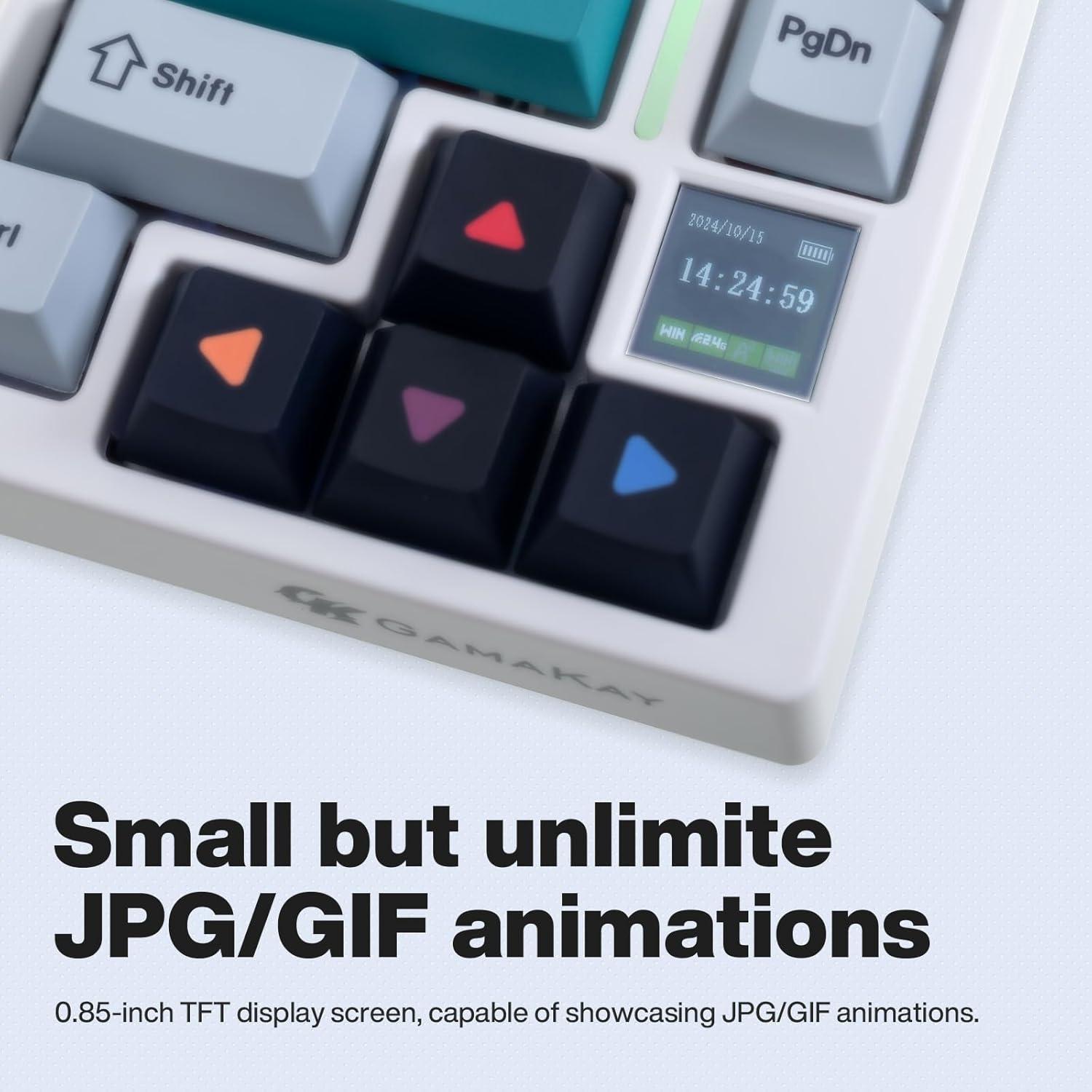 Teclado Mecánico GK GAMAKAY TK75 V2 RGB Inalámbrico USB-C