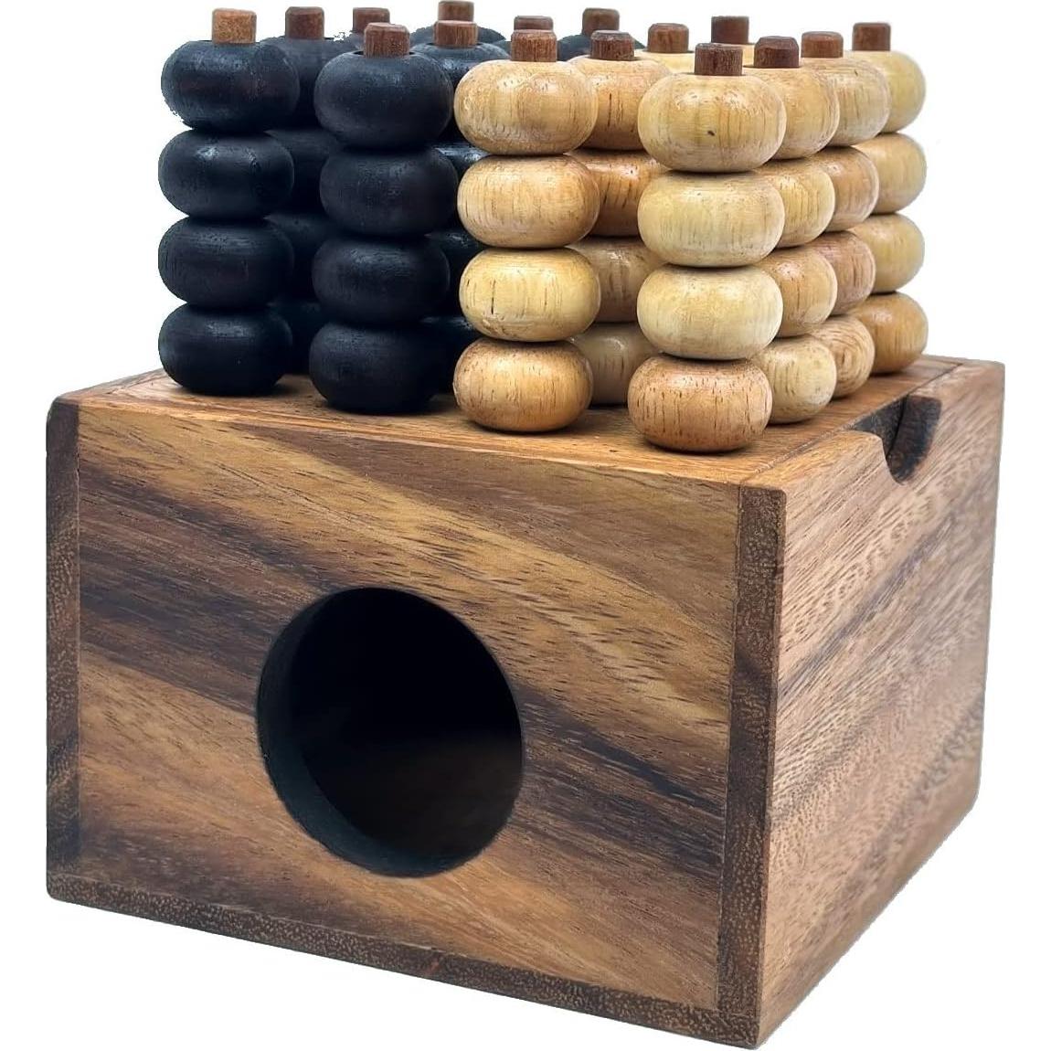 Juego de Estrategia 3D Cuatro en Raya Winshare Madera