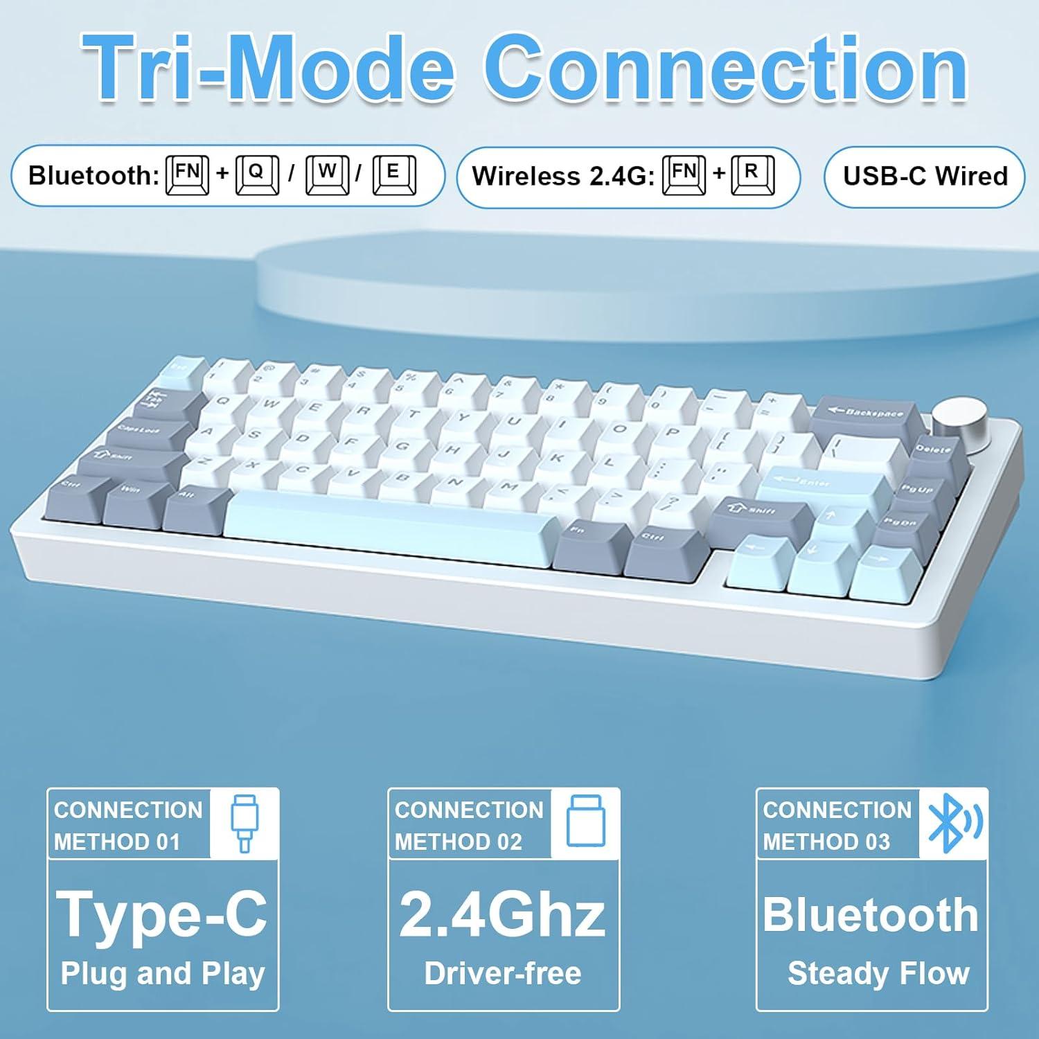Teclado Mecánico BOYI GMK67 65% RGB Inalámbrico Aluminio