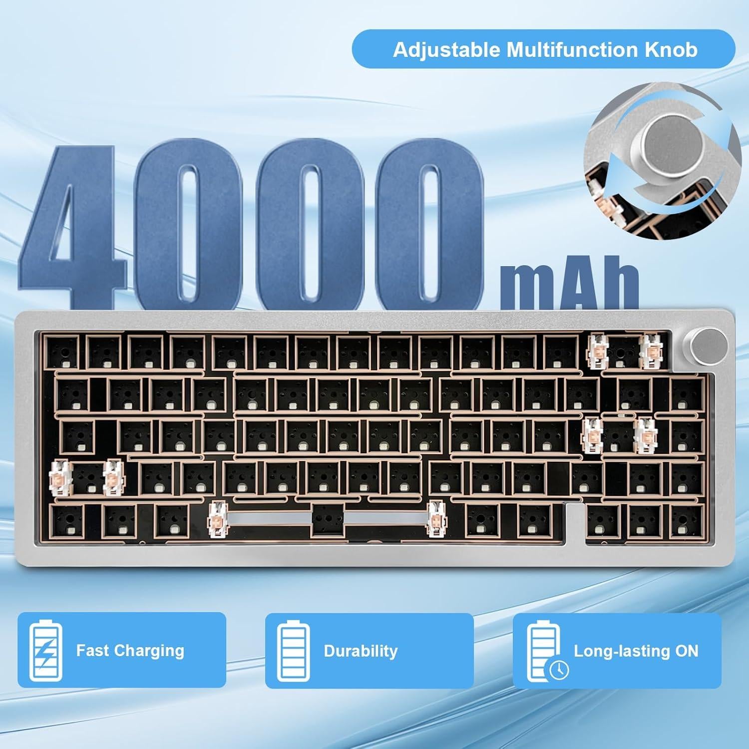 Teclado Mecánico BOYI GMK67 65% RGB Inalámbrico Aluminio