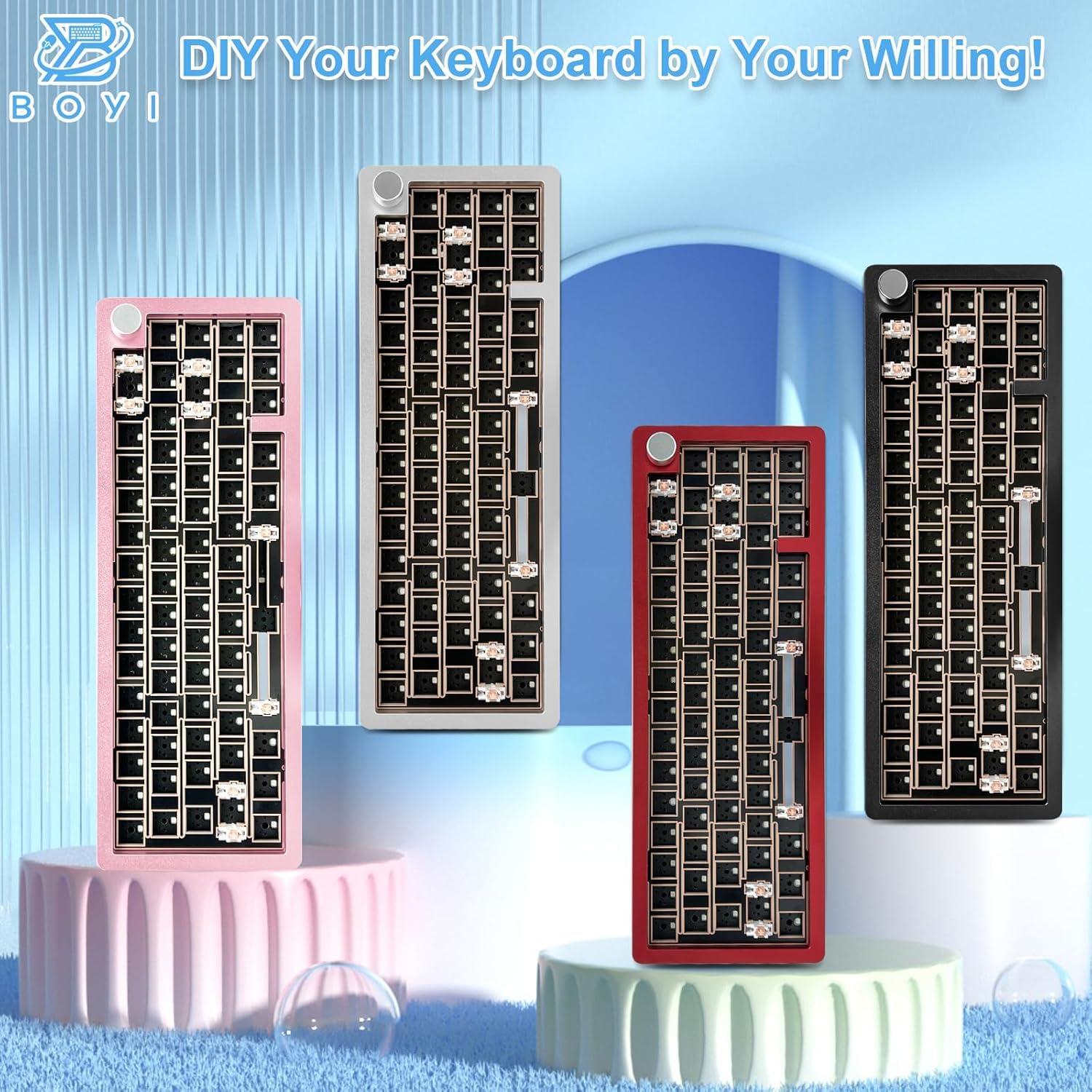 Teclado Mecánico BOYI GMK67 65% RGB Inalámbrico Aluminio