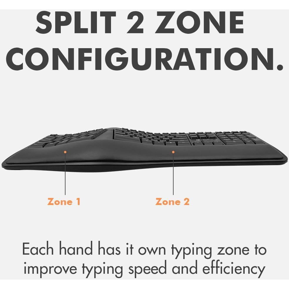 Teclado Ergonómico Inalámbrico X9 con Reposamuñecas - 110 Teclas