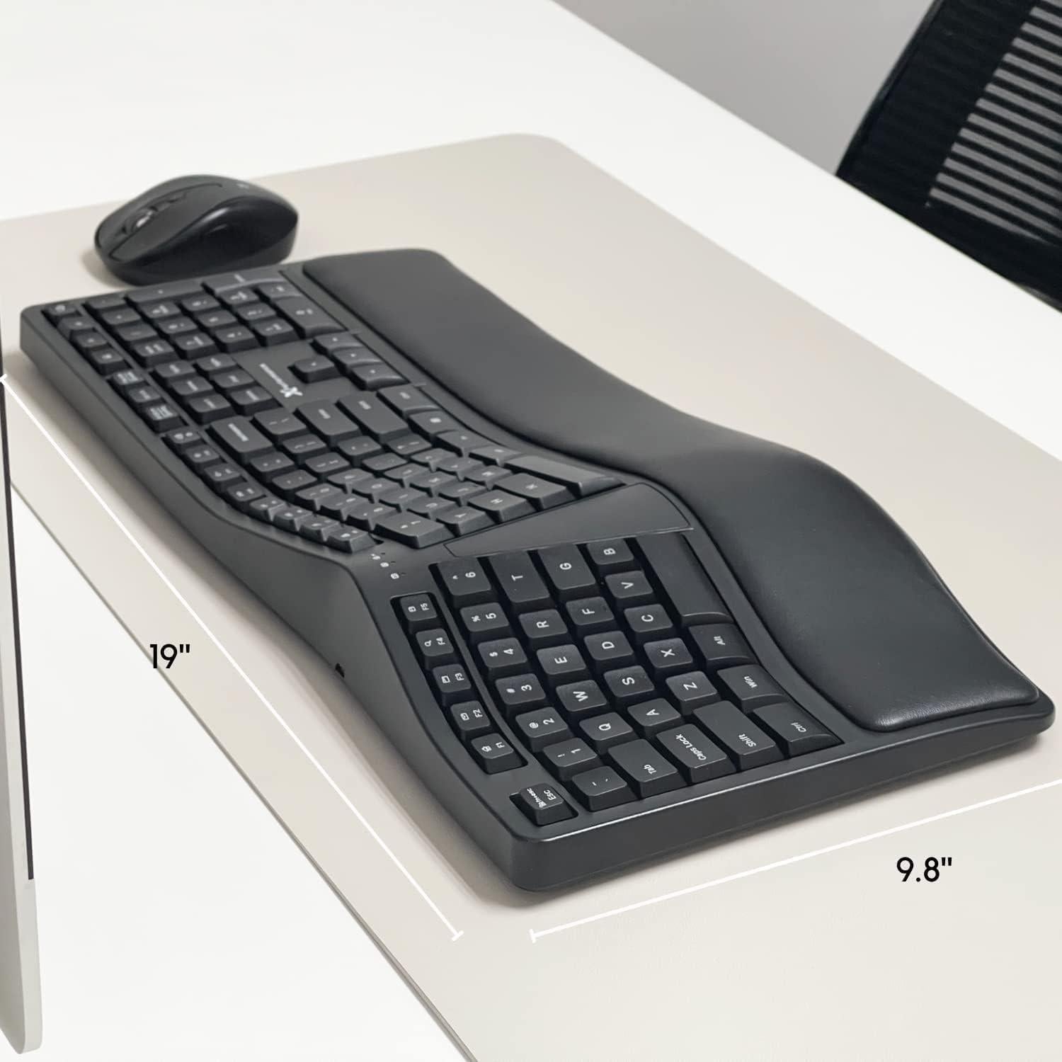 Teclado Ergonómico Inalámbrico X9 con Reposamuñecas - 110 Teclas