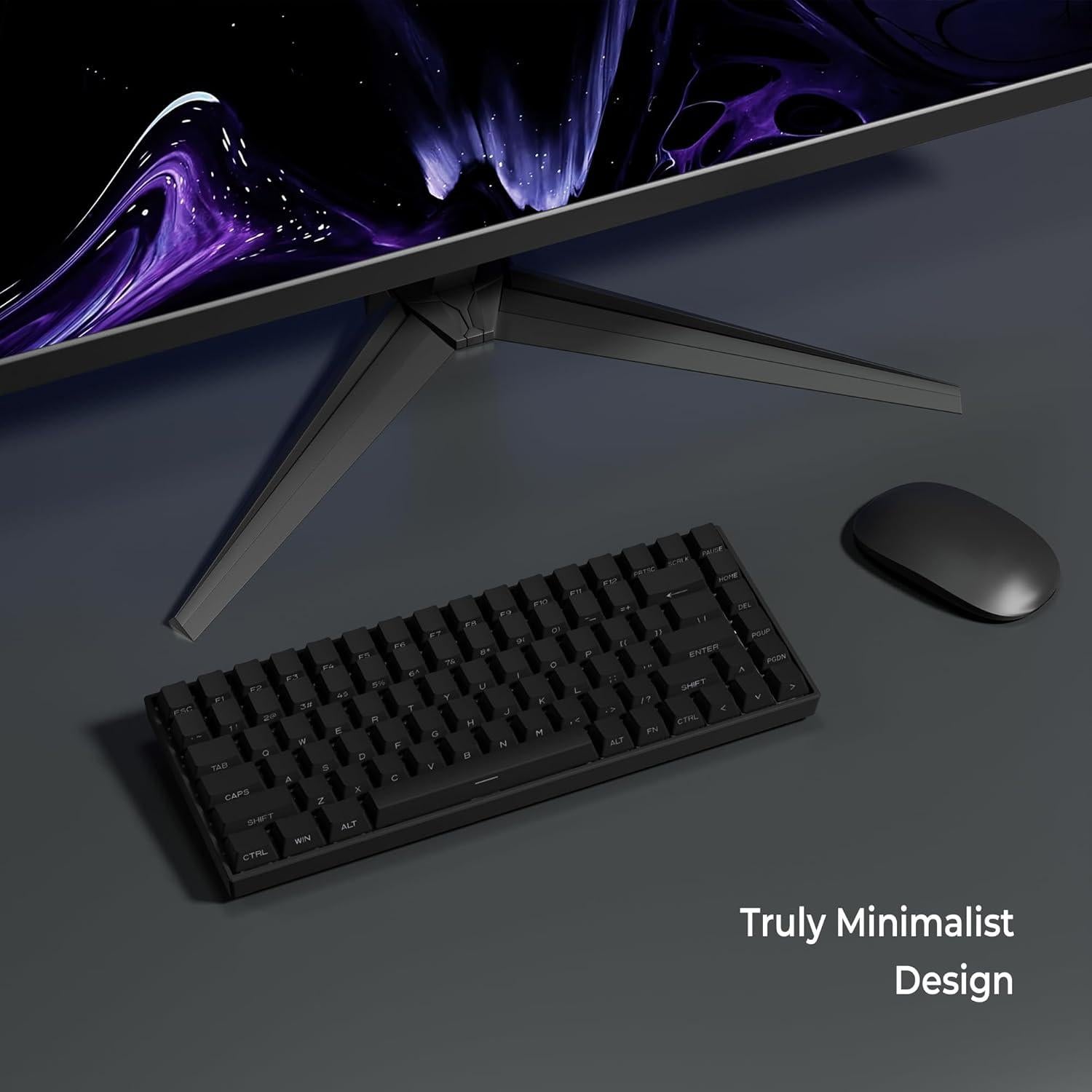 Conjunto de Teclas PBT Minimalistas XVX 136 Teclas Negras