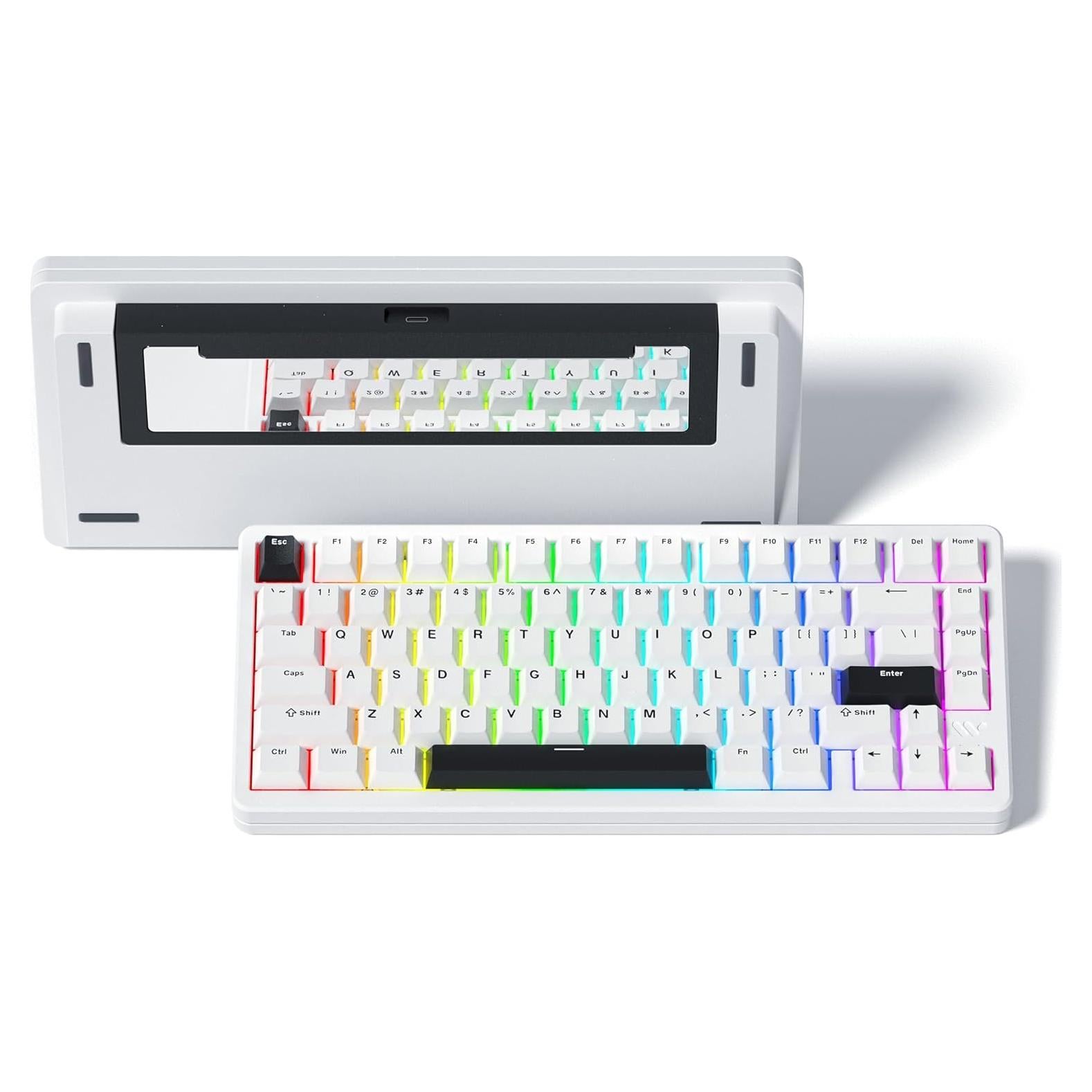Teclado mecánico inalámbrico Womier SK75 RGB 75% POM