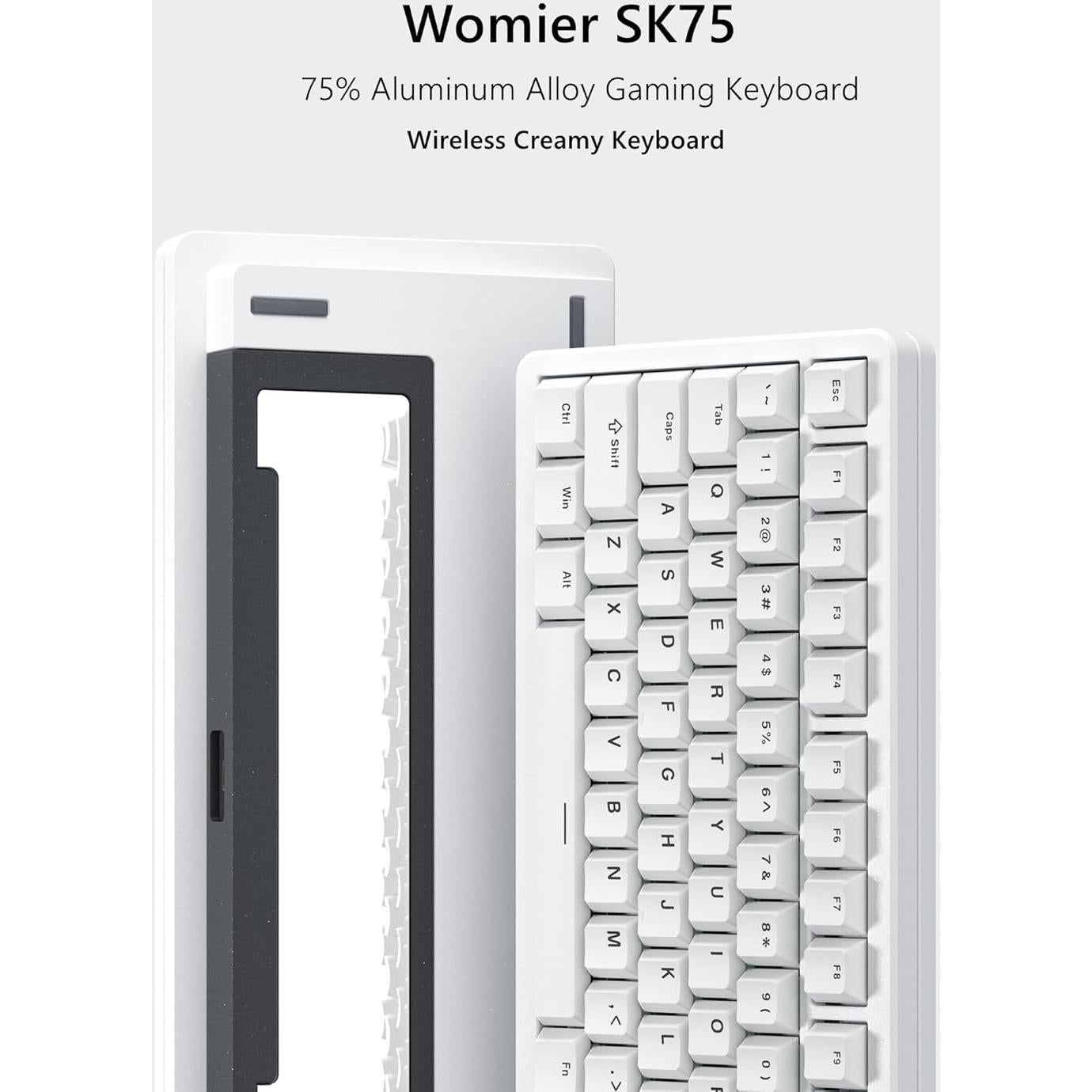 Teclado mecánico inalámbrico Womier SK75 RGB 75% POM