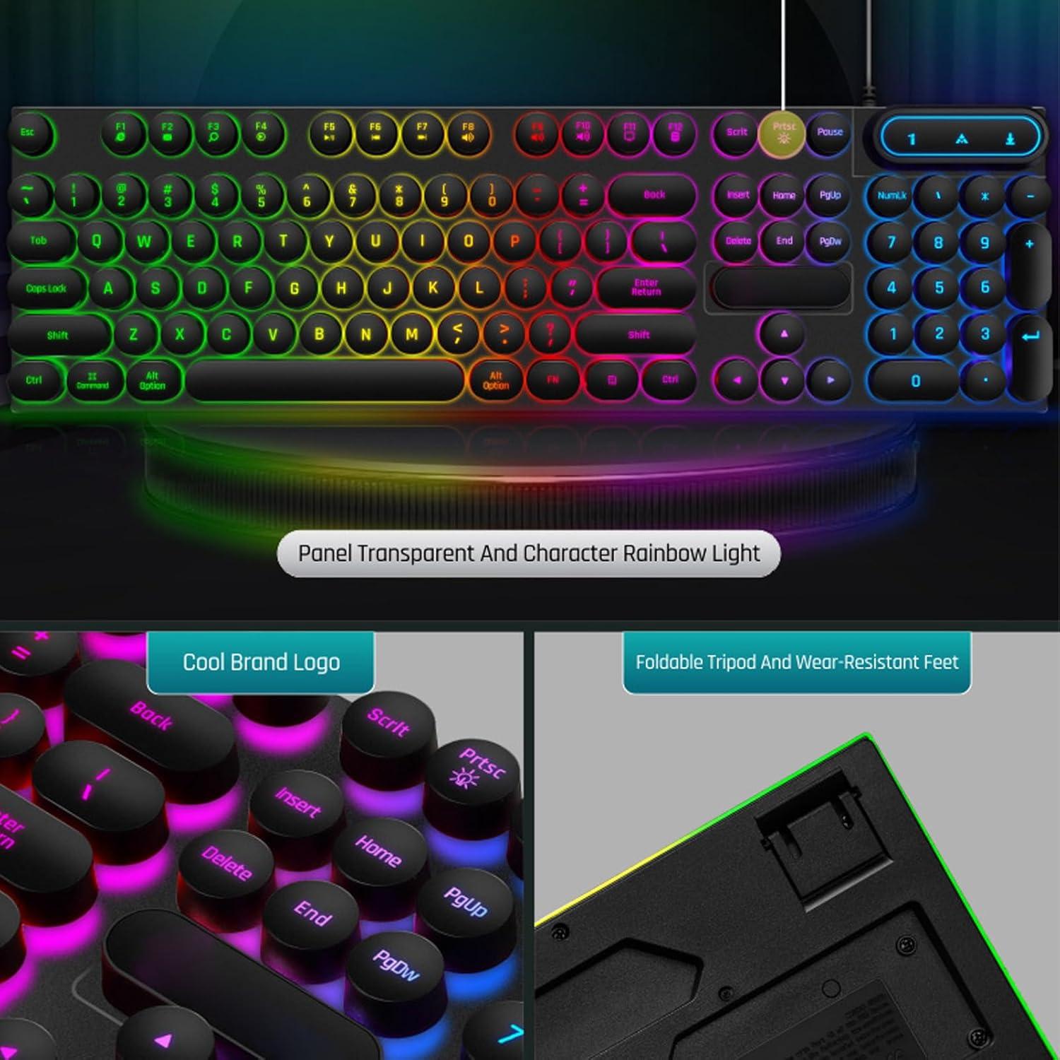 Teclado Mecánico Gaming Ciciglow Blanco Punk 104 Teclas USB