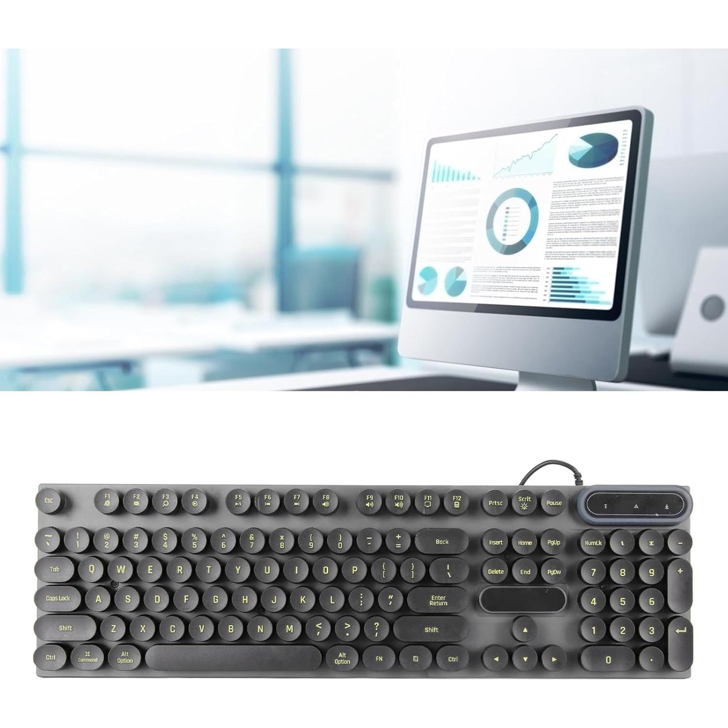 Teclado Mecánico Gaming Ciciglow Blanco Punk 104 Teclas USB