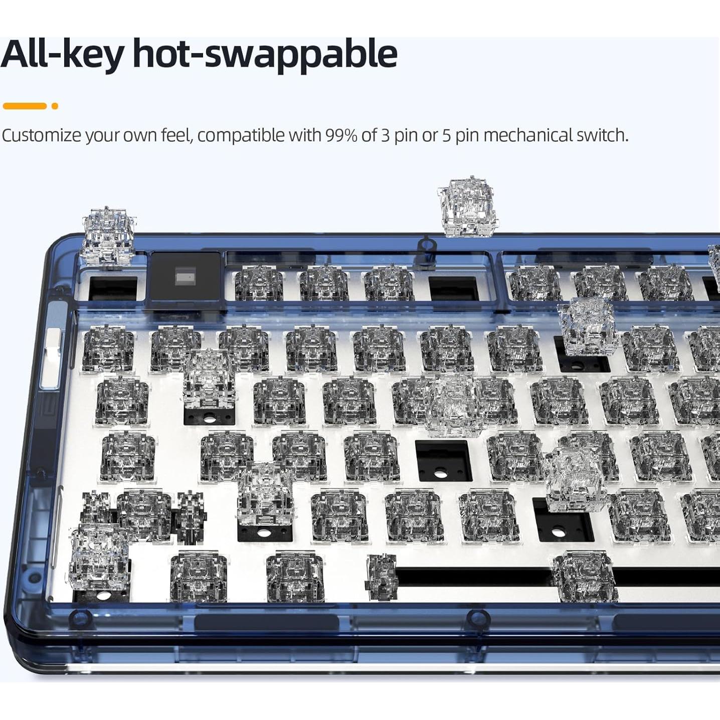 Teclado Mecánico IROK OP75 RGB Inalámbrico 75% Blanco