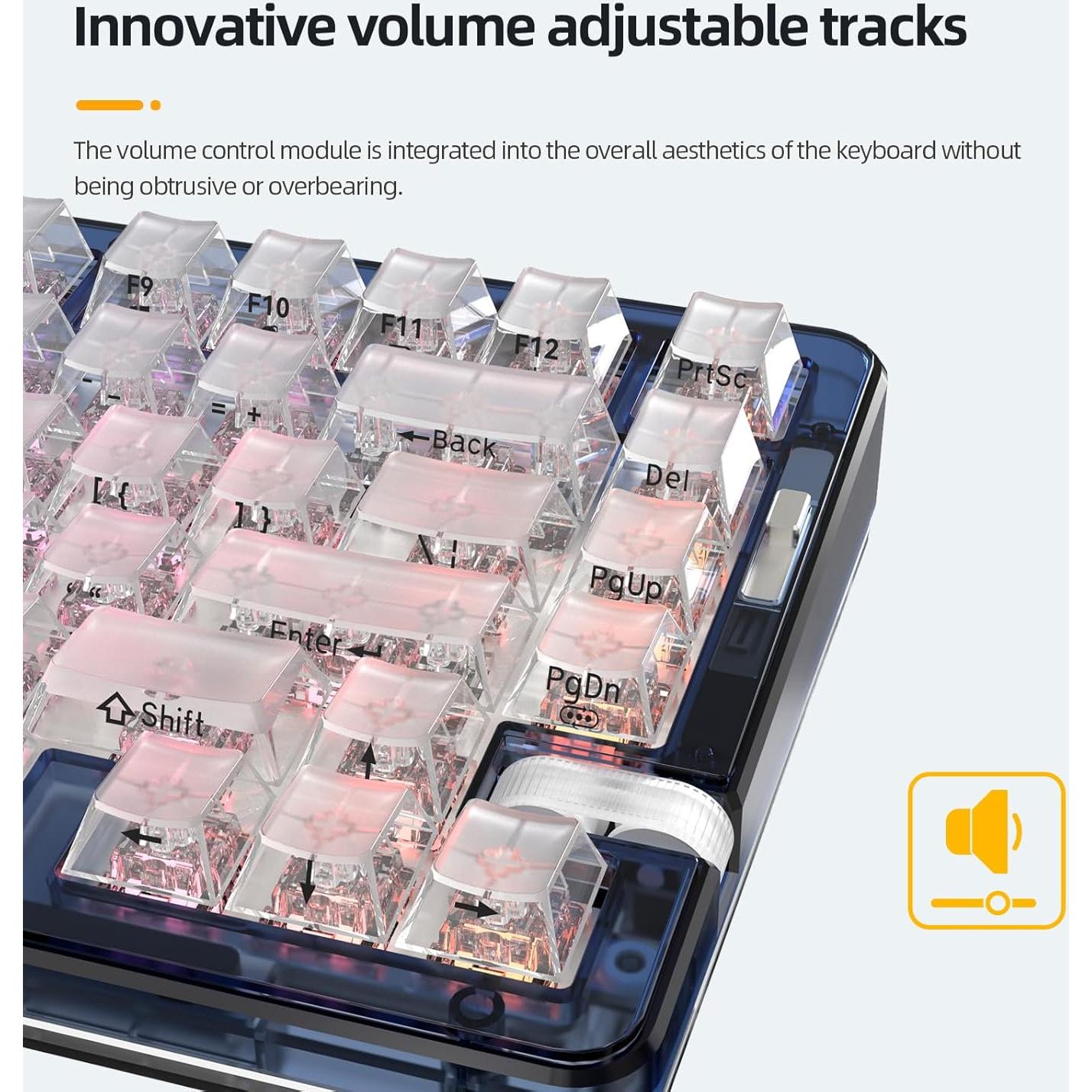 Teclado Mecánico IROK OP75 RGB Inalámbrico 75% Blanco