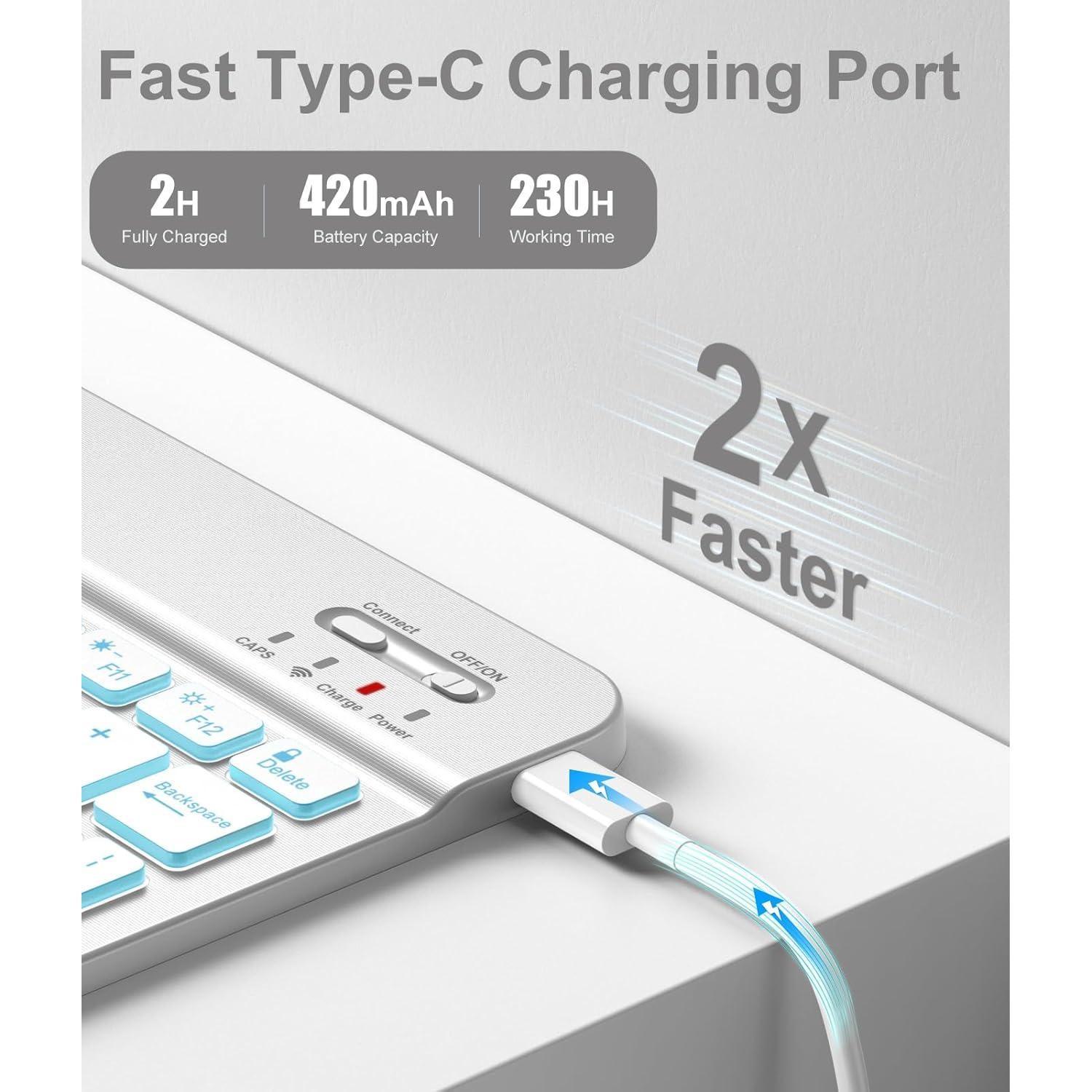 Funda con Teclado Inalámbrico Hamile para iPad 10.9" y 11"