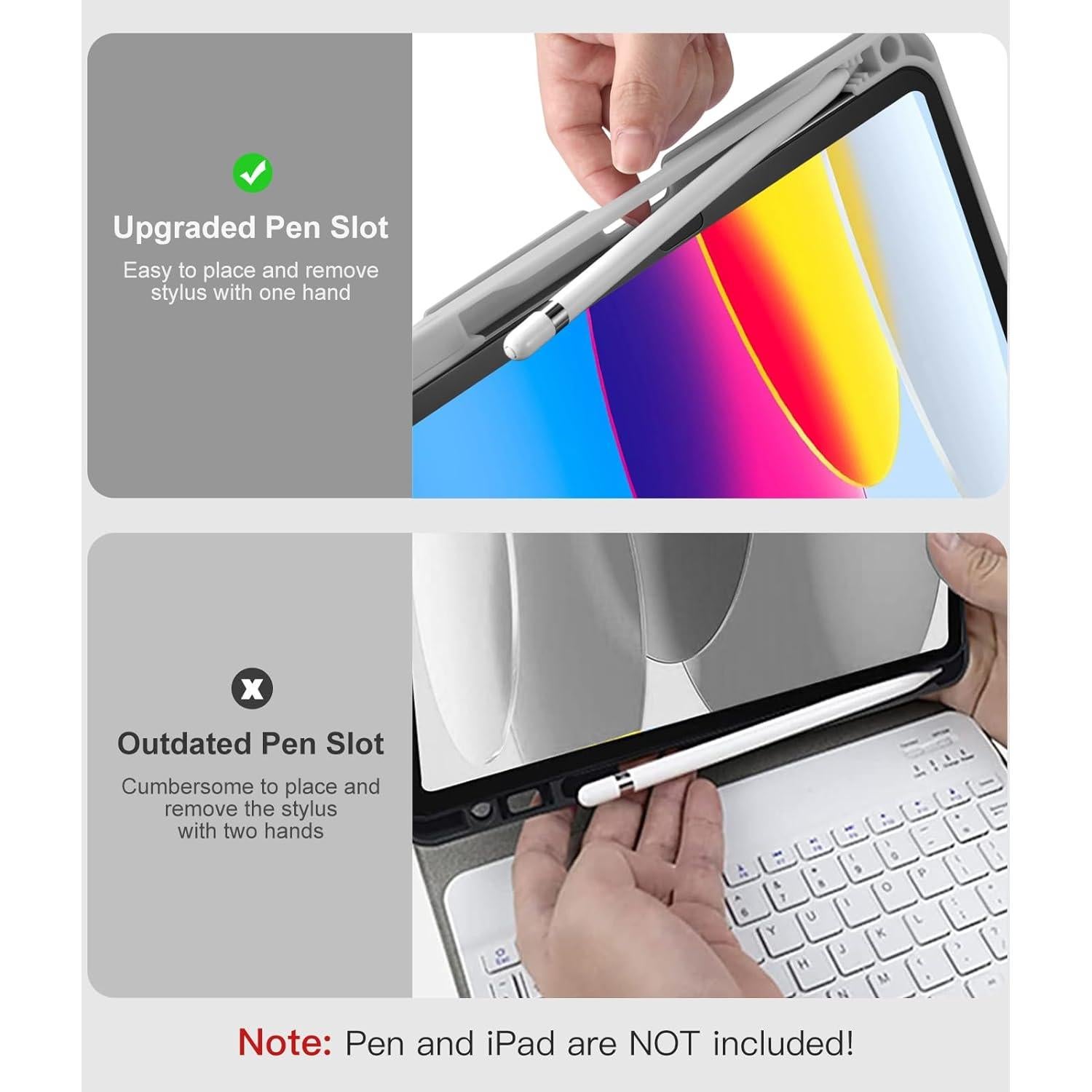 Funda con Teclado Inalámbrico Hamile para iPad 10.9" y 11"