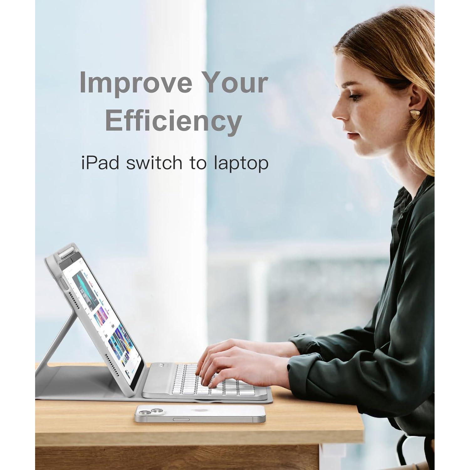 Funda con Teclado Inalámbrico Hamile para iPad 10.9" y 11"