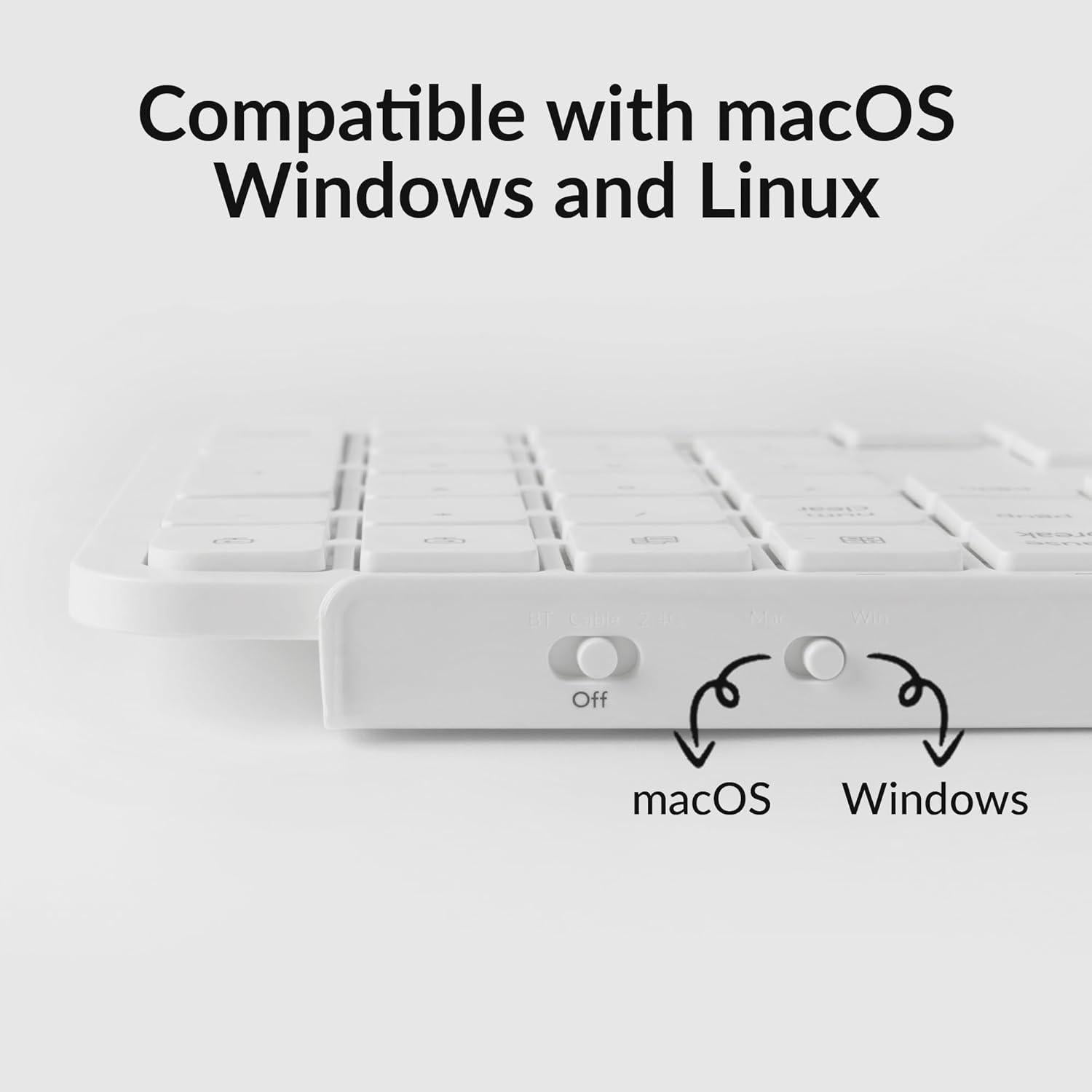 Teclado Inalámbrico Keychron B6 Pro Blanco Marfil ZMK