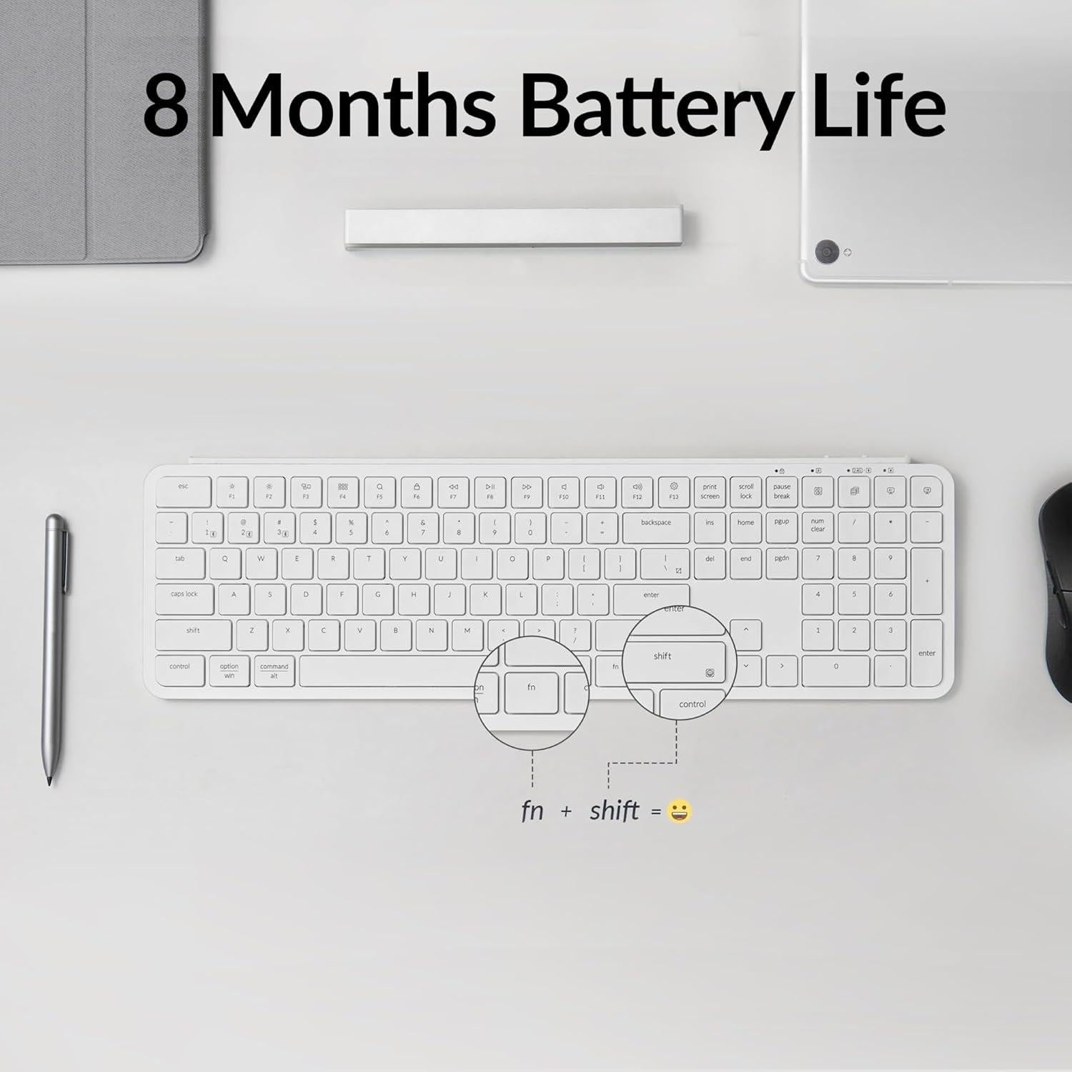 Teclado Inalámbrico Keychron B6 Pro Blanco Marfil ZMK