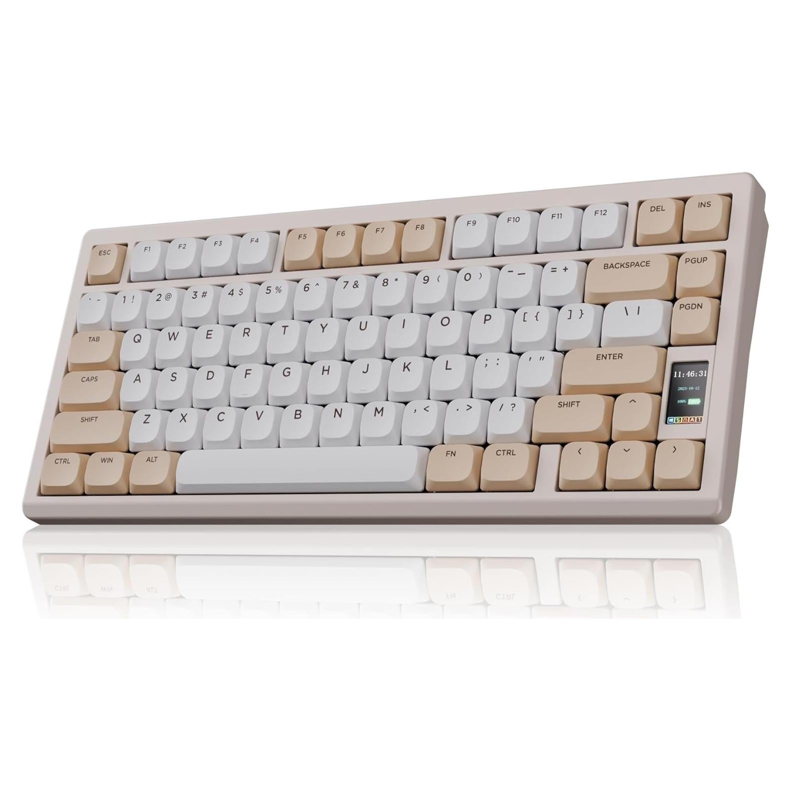 Teclado Mecánico Inalámbrico Chilkey ND75 LP Beige 75% RGB