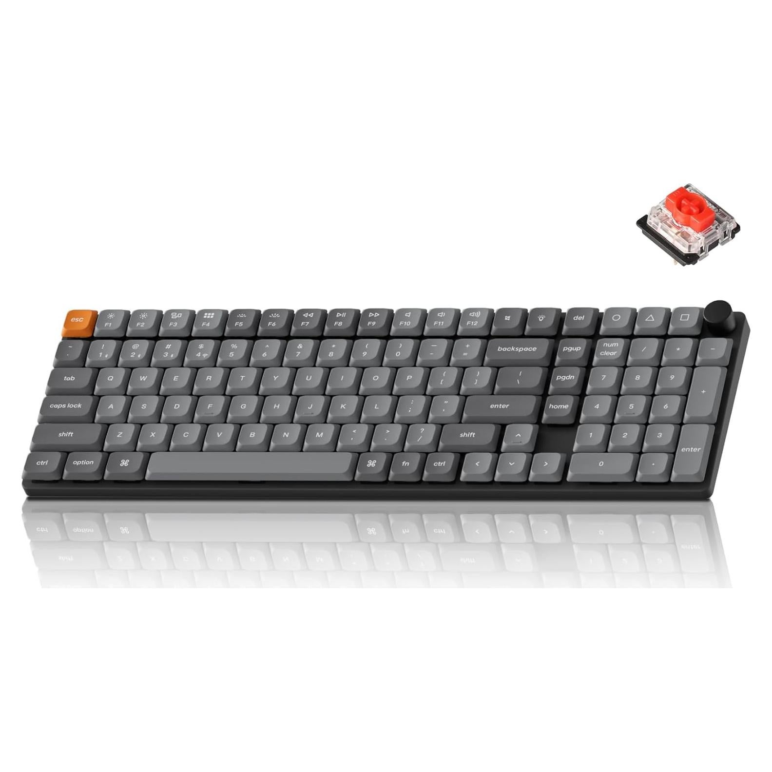 Teclado Mecánico Inalámbrico Keychron K17 Max 96% LED Blanco