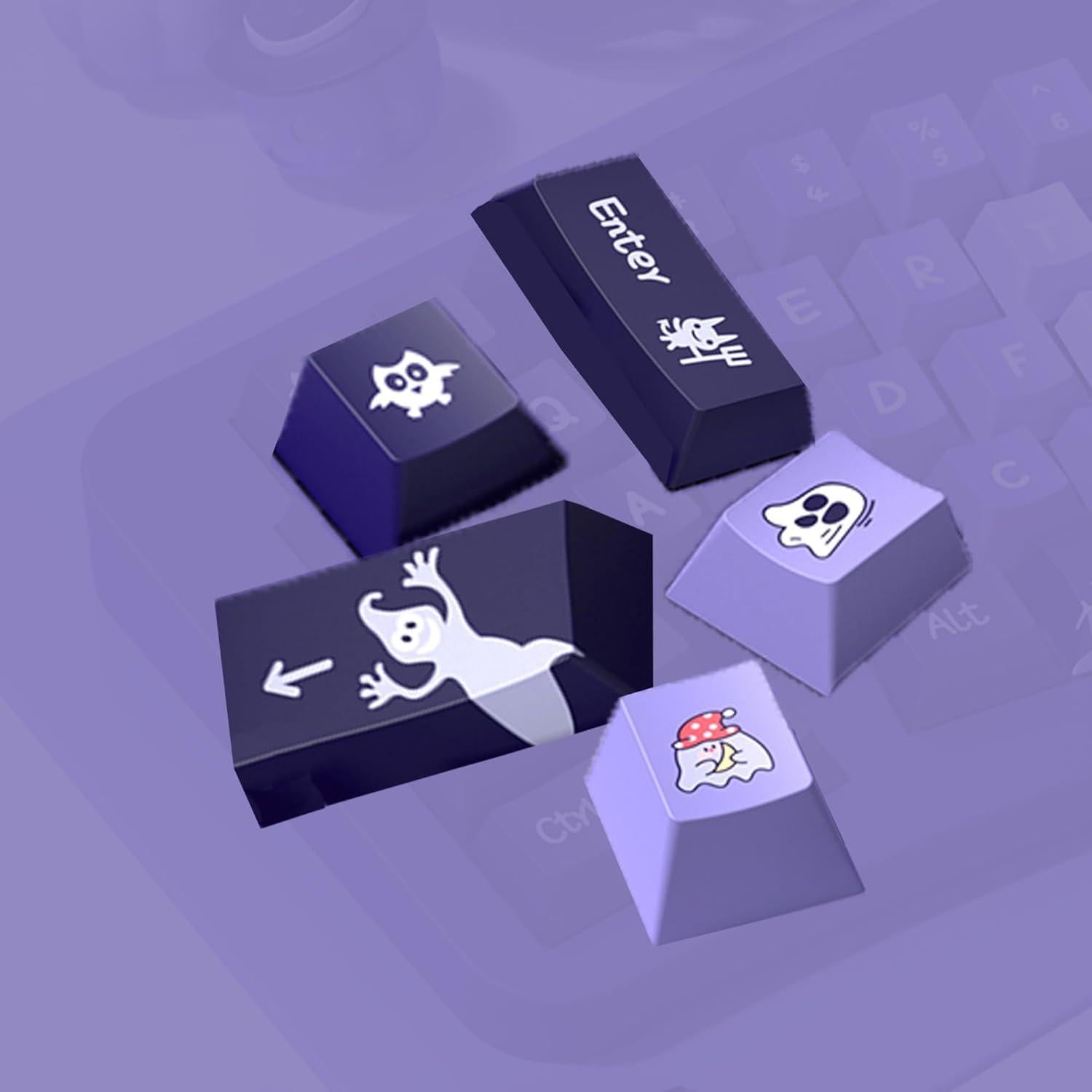 Conjunto de Teclas Personalizadas LUSKINNO Halloween 138 PBT