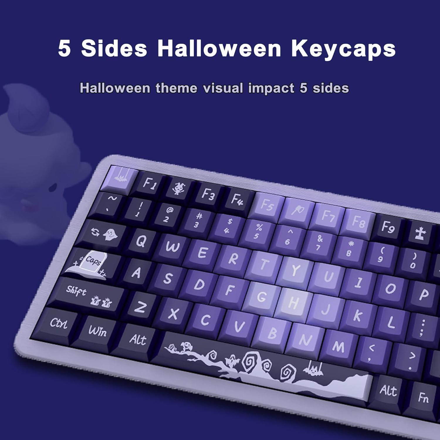 Conjunto de Teclas Personalizadas LUSKINNO Halloween 138 PBT
