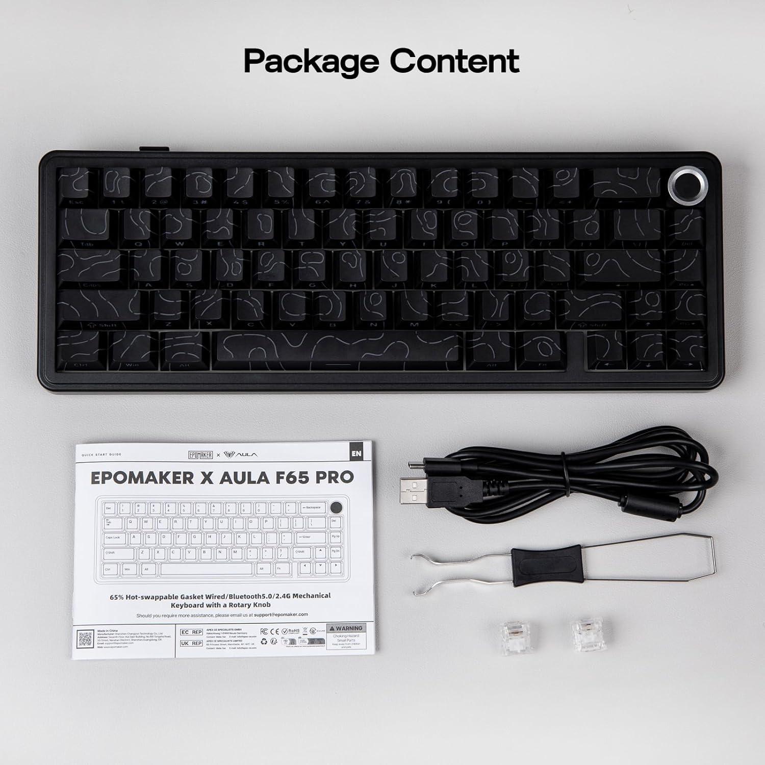 Teclado Mecánico Inalámbrico EPOMAKER F65 PRO RGB 66 Teclas